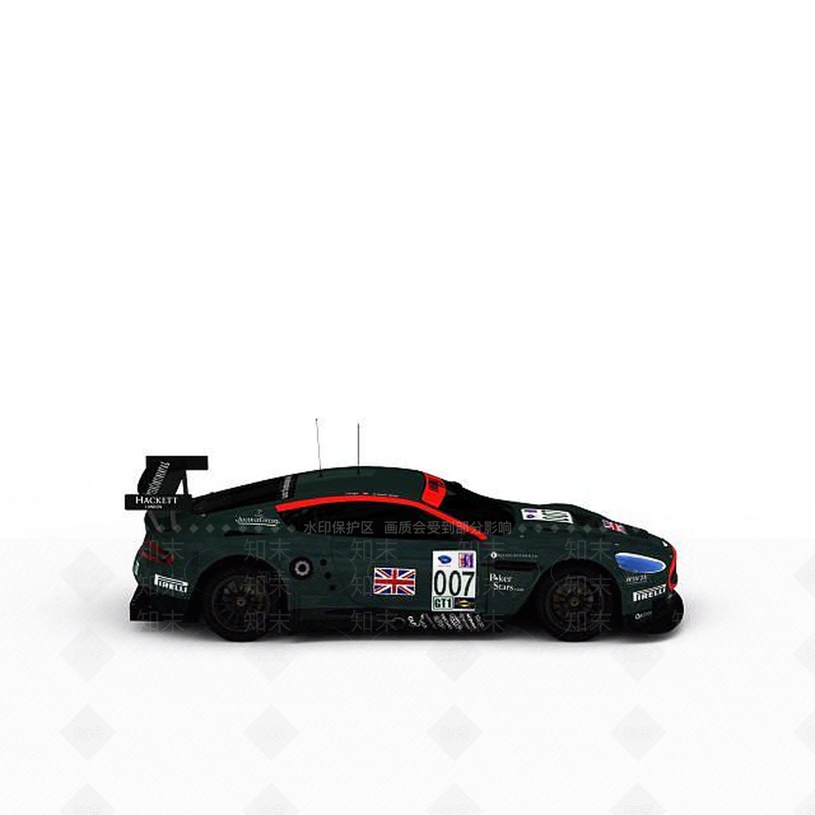 现代aston墨绿色赛车3D模型下载【ID:1199952696】