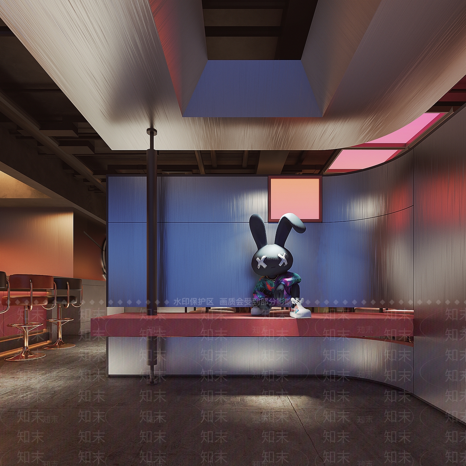 现代工业酒吧3D模型下载【ID:1199690865】