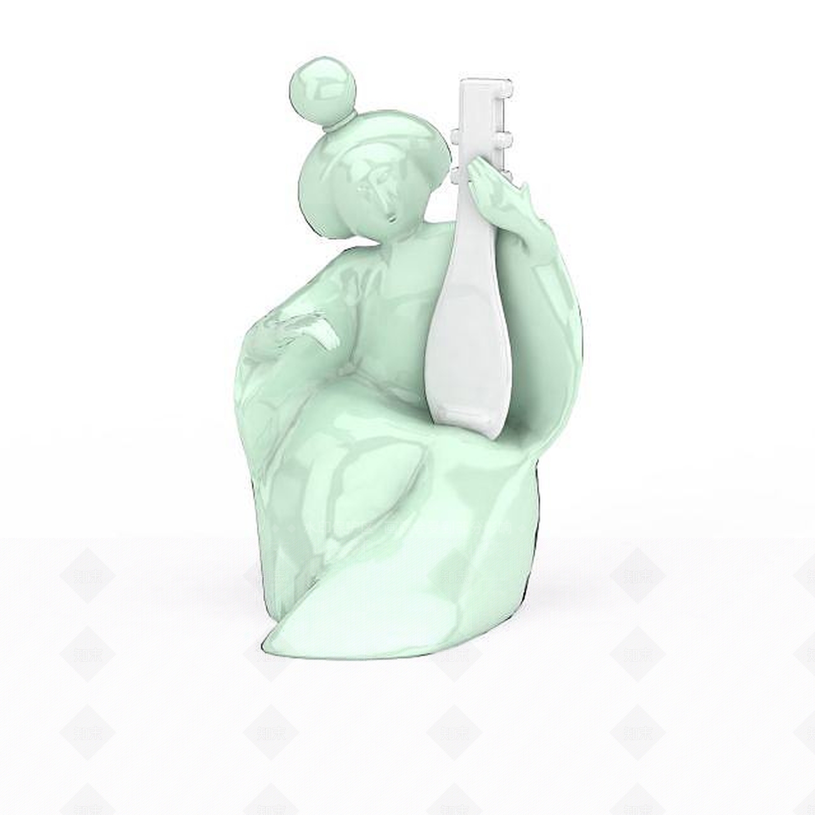 日式精美日式歌姬工艺品摆件3D模型下载【ID:1199691452】