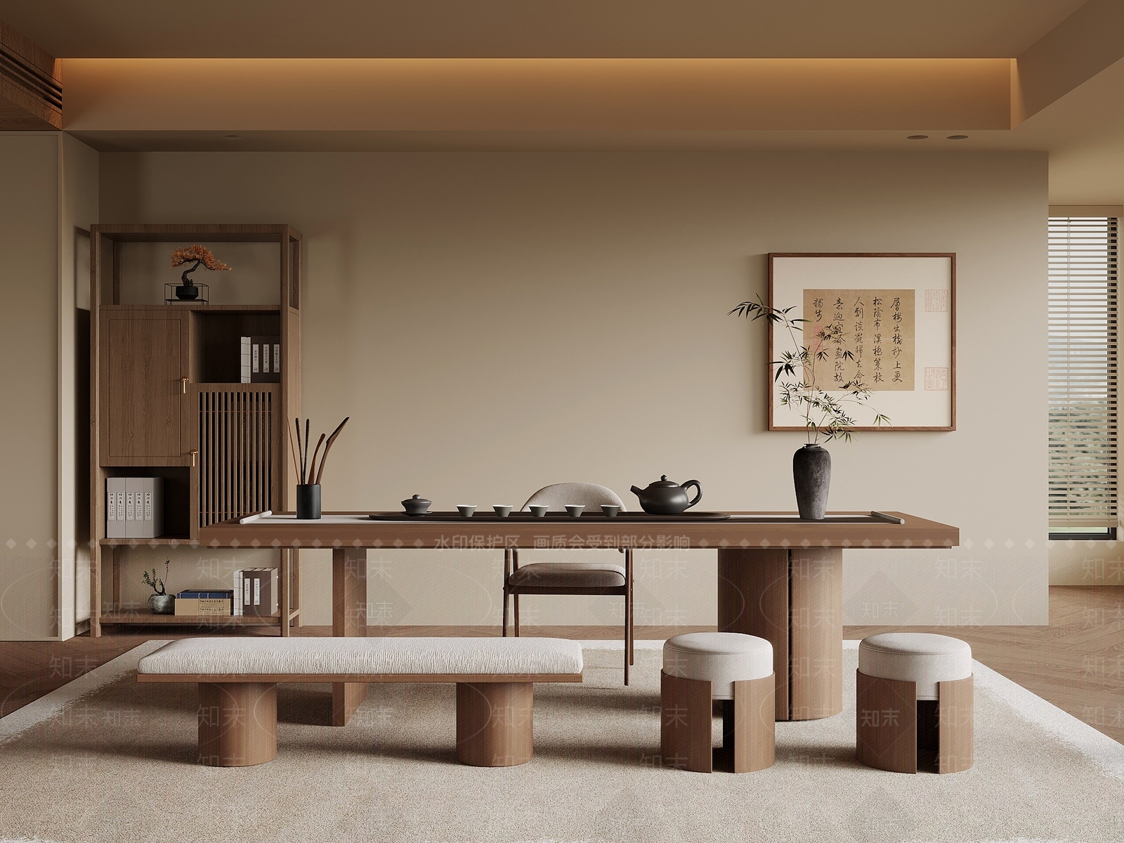 中古茶室SU模型下载【ID:1199691547】