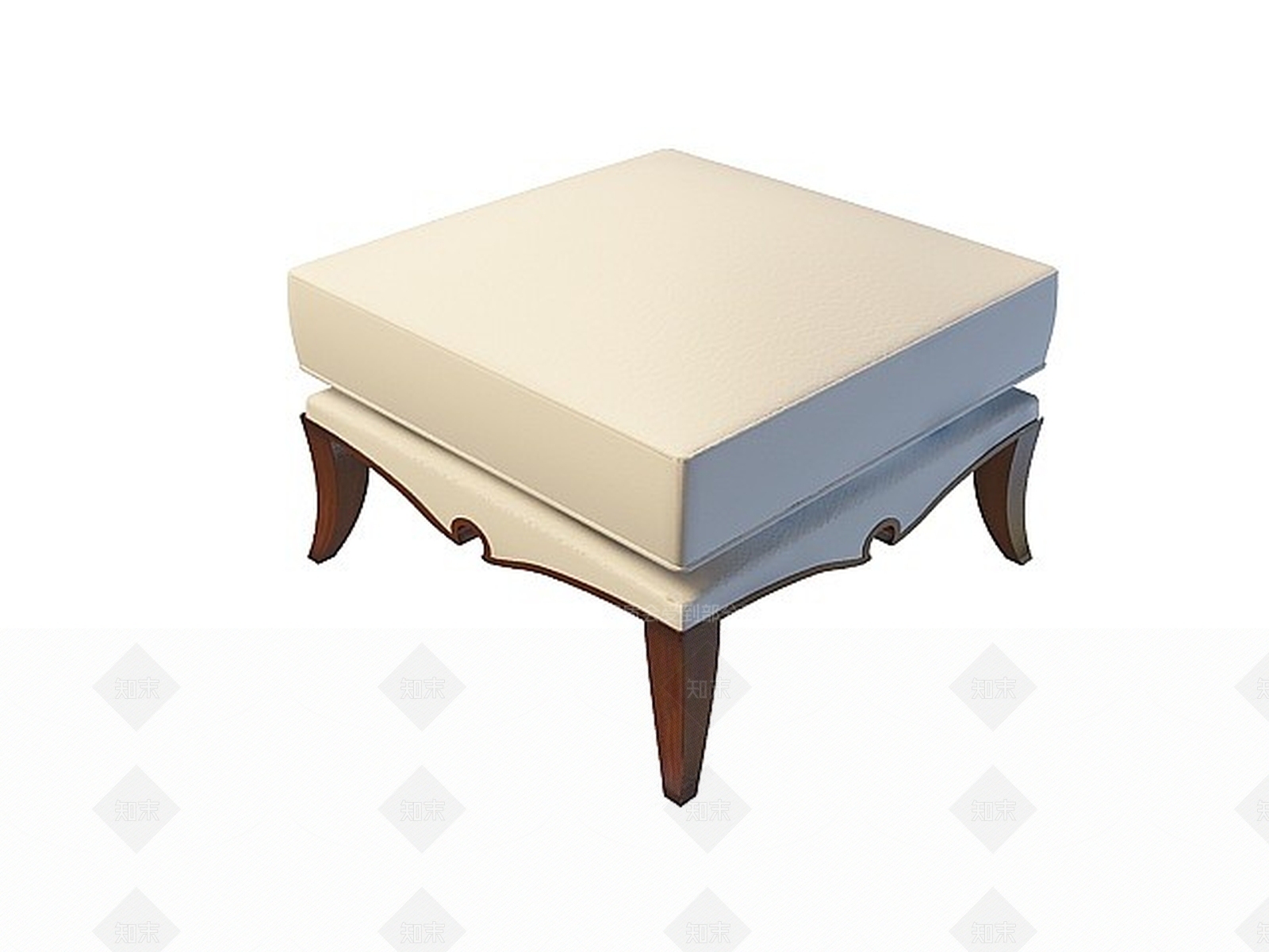 现代白色田园凳子3D模型下载【ID:1199694695】