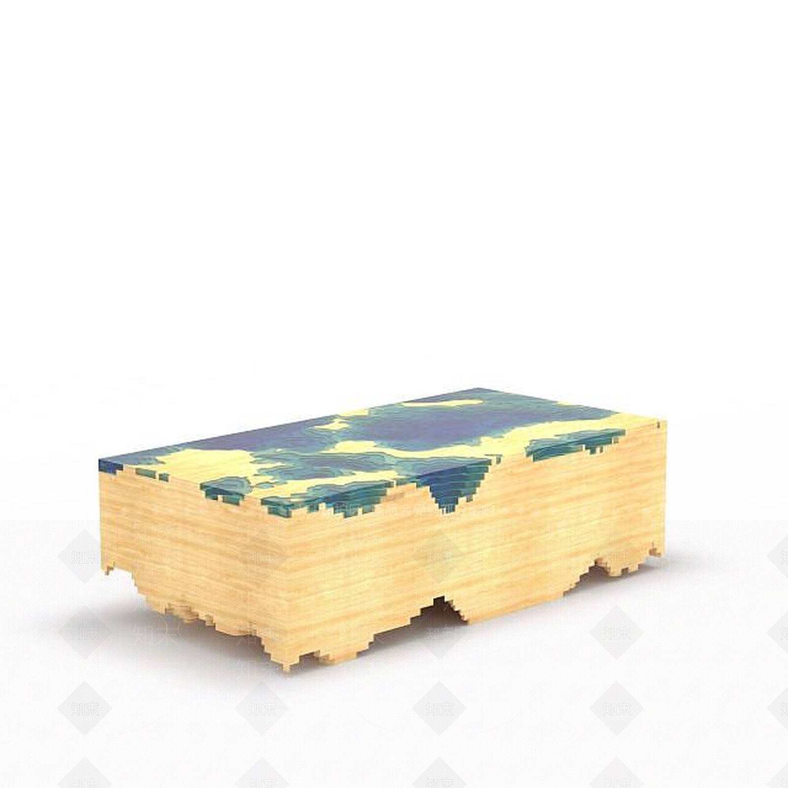 现代创意立体印花图案咖啡桌3D模型下载【ID:1199696010】
