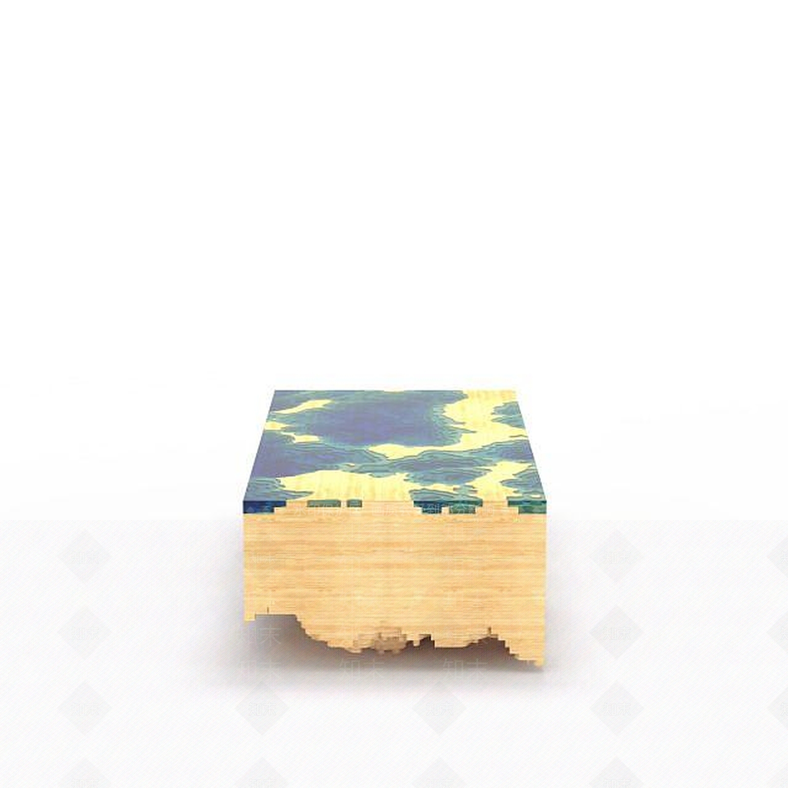 现代创意立体印花图案咖啡桌3D模型下载【ID:1199696010】