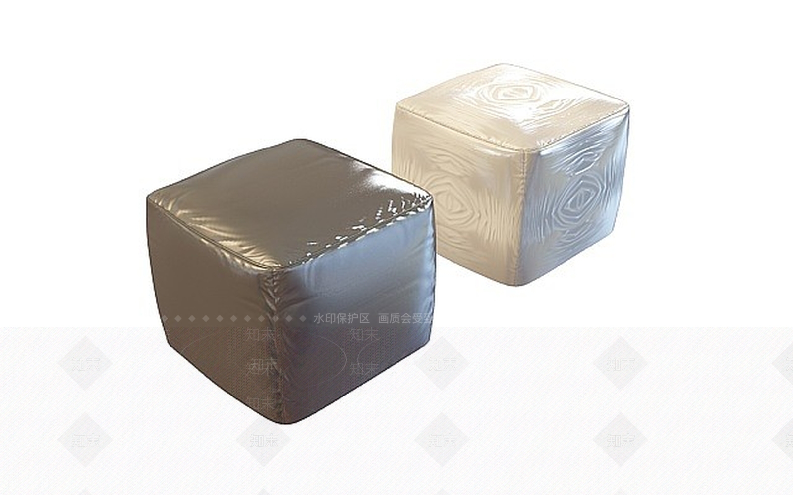 现代方形沙发凳3D模型下载【ID:1199696120】