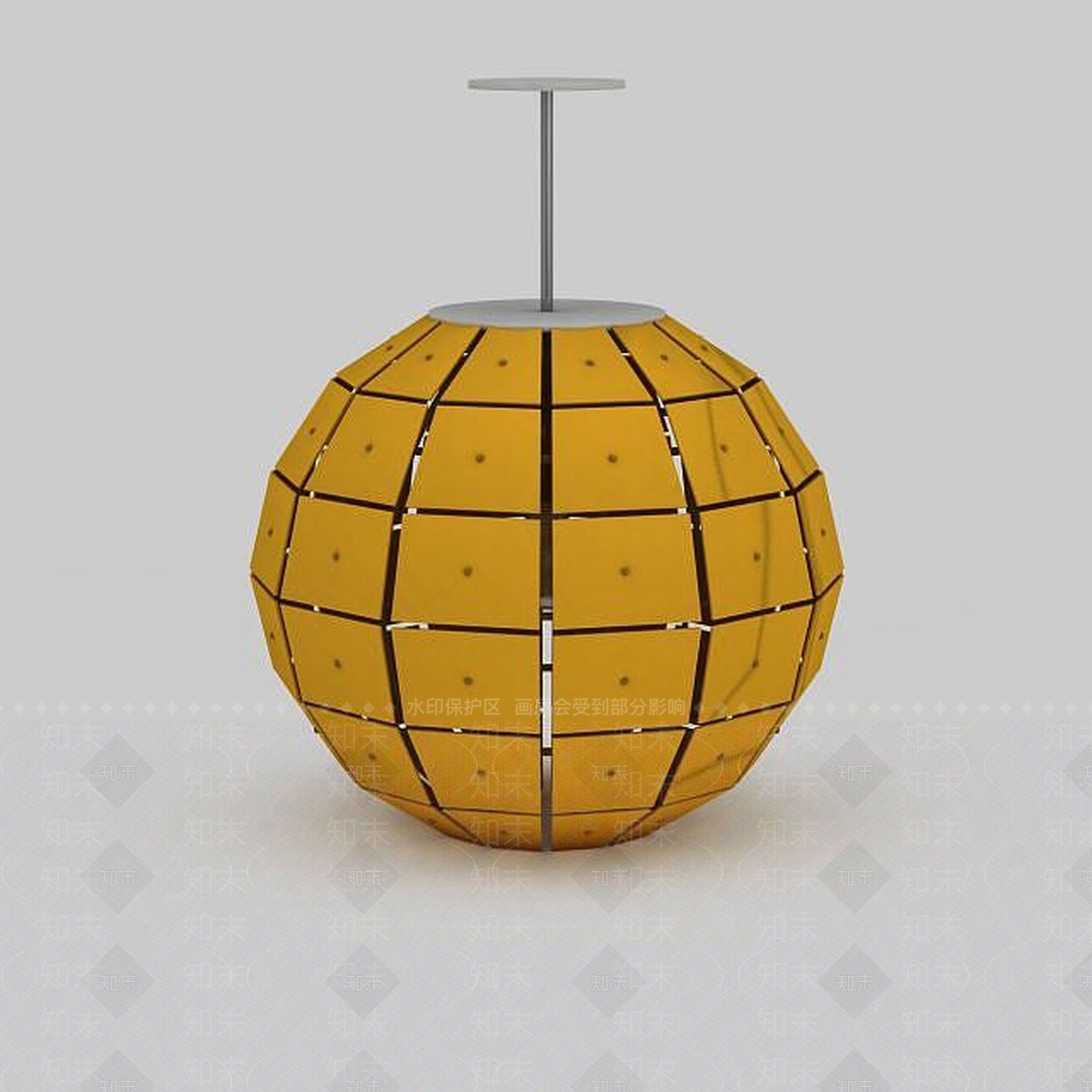 现代吊灯3D模型渲染效果图