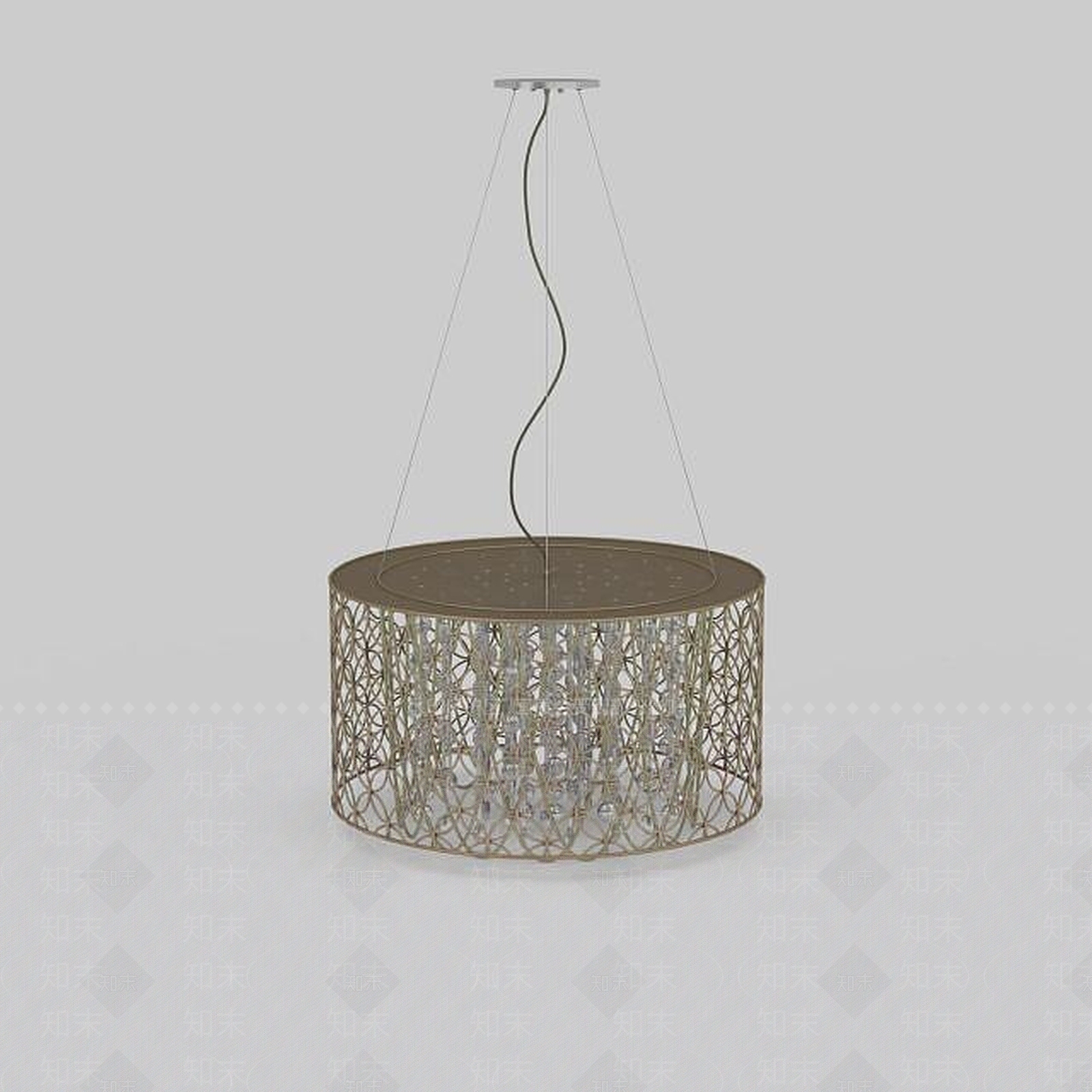 现代精美金属编织网吊灯3D模型下载【ID:1199697513】