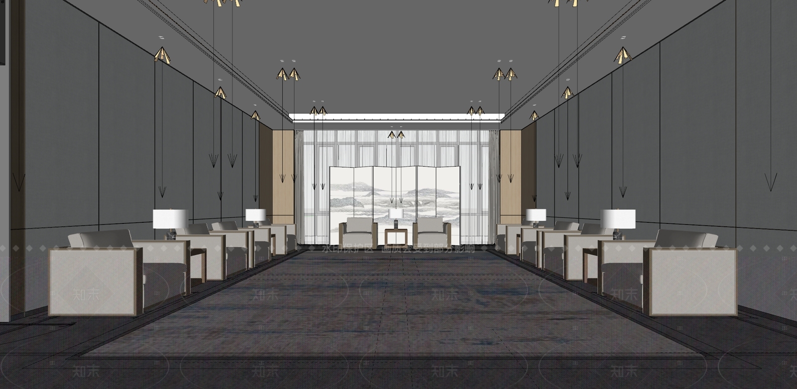 现代会议室SU模型下载【ID:1216058271】