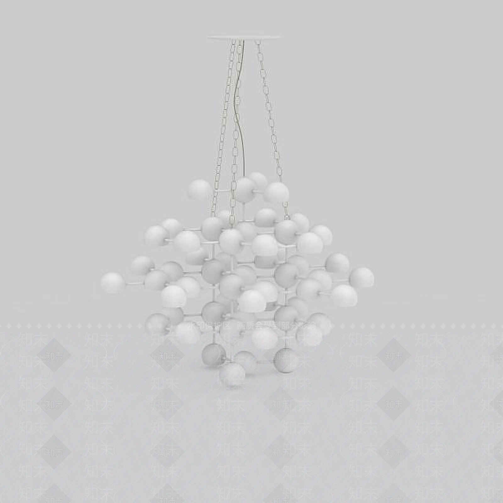 现代魔豆吊灯3D模型下载【ID:1199701577】