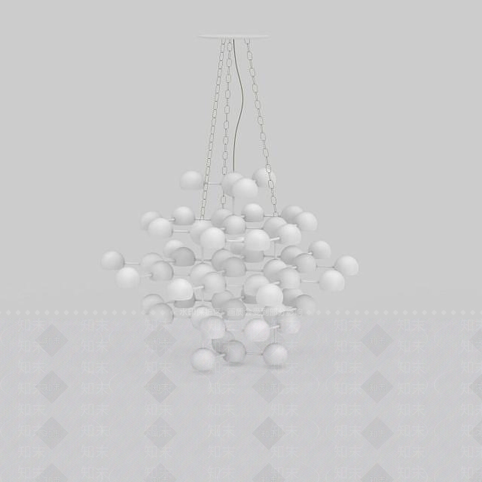 现代魔豆吊灯3D模型下载【ID:1199701577】