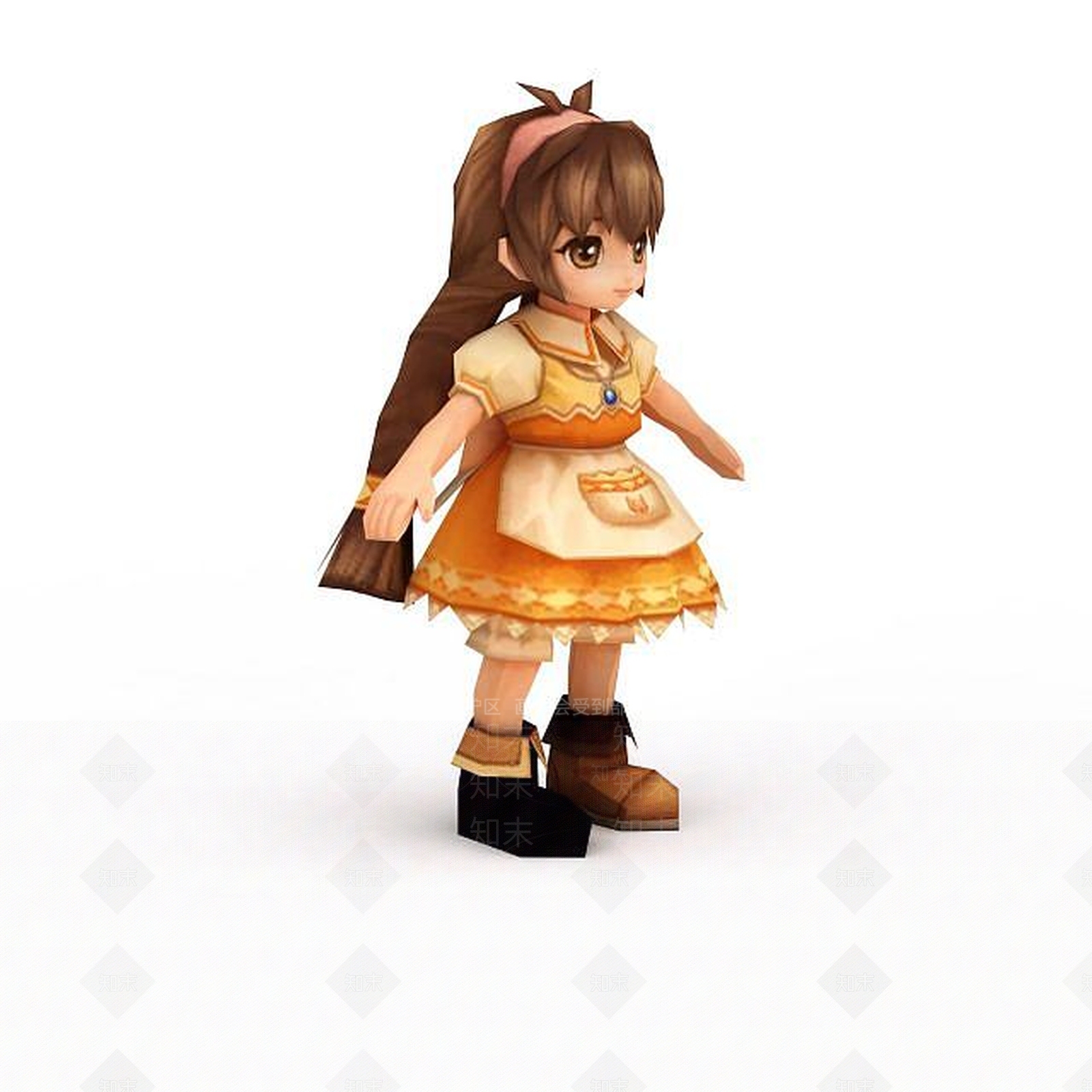 现代动漫角色日系小女孩3D模型下载【ID:1199702650】