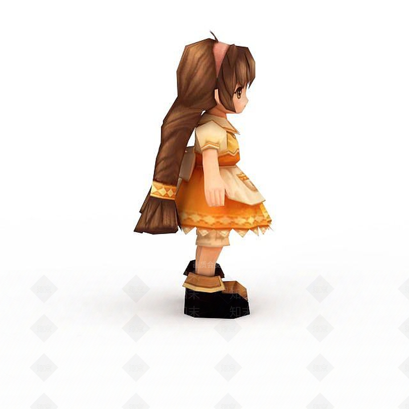 现代动漫角色日系小女孩3D模型下载【ID:1199702650】
