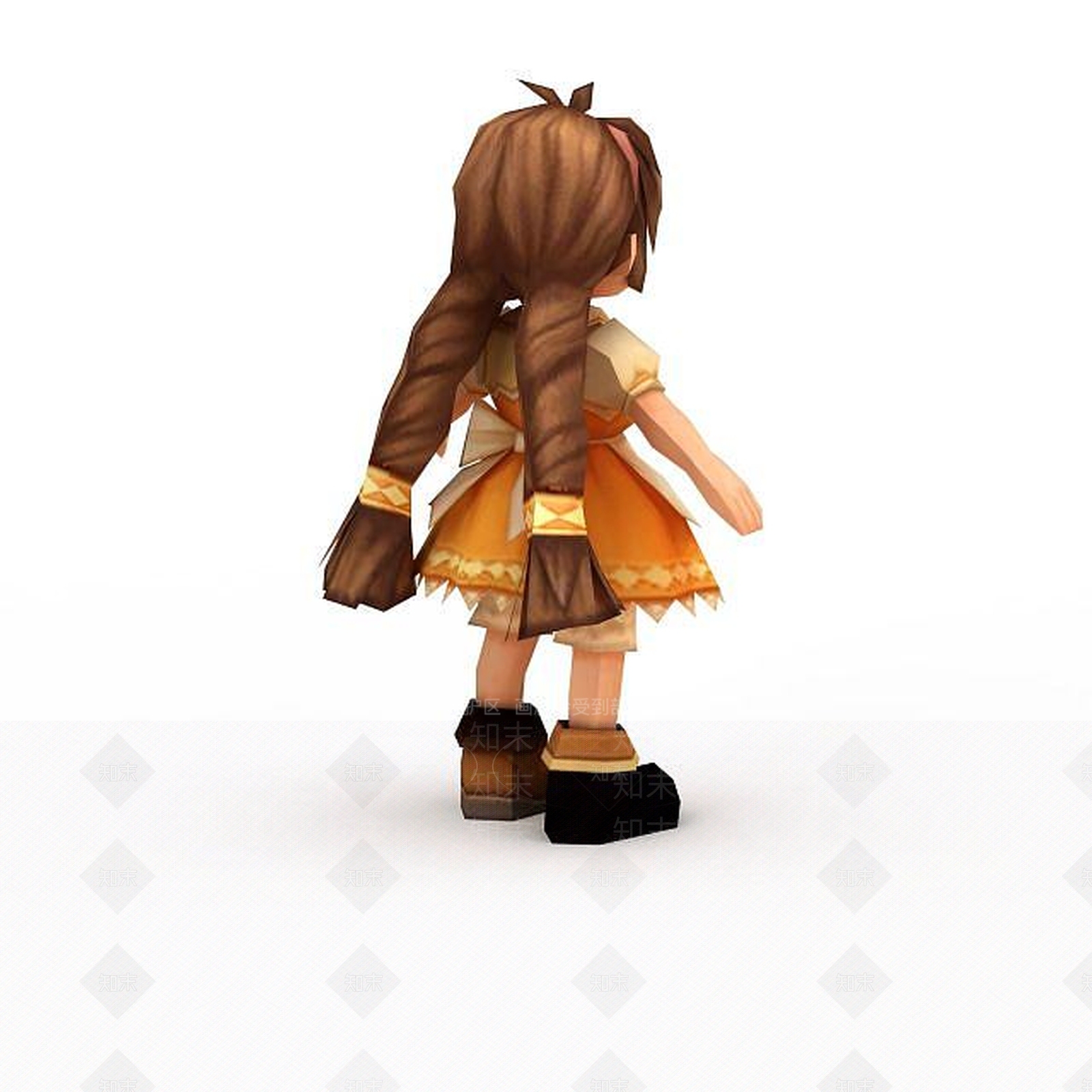 现代动漫角色日系小女孩3D模型下载【ID:1199702650】