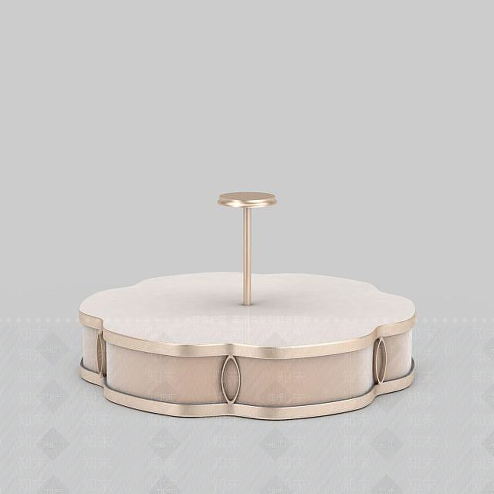 现代精美裸色圆形吸顶灯3D模型下载【ID:1199703661】