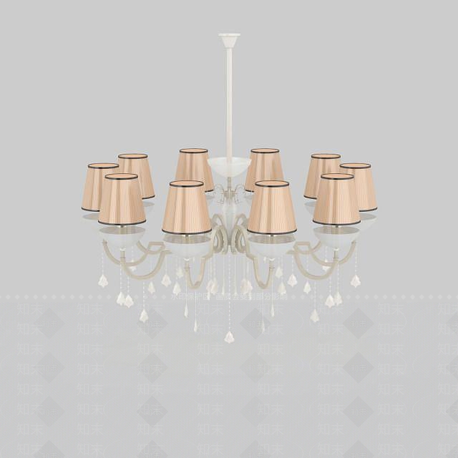 现代客厅装饰吊灯3D模型下载【ID:1199705207】