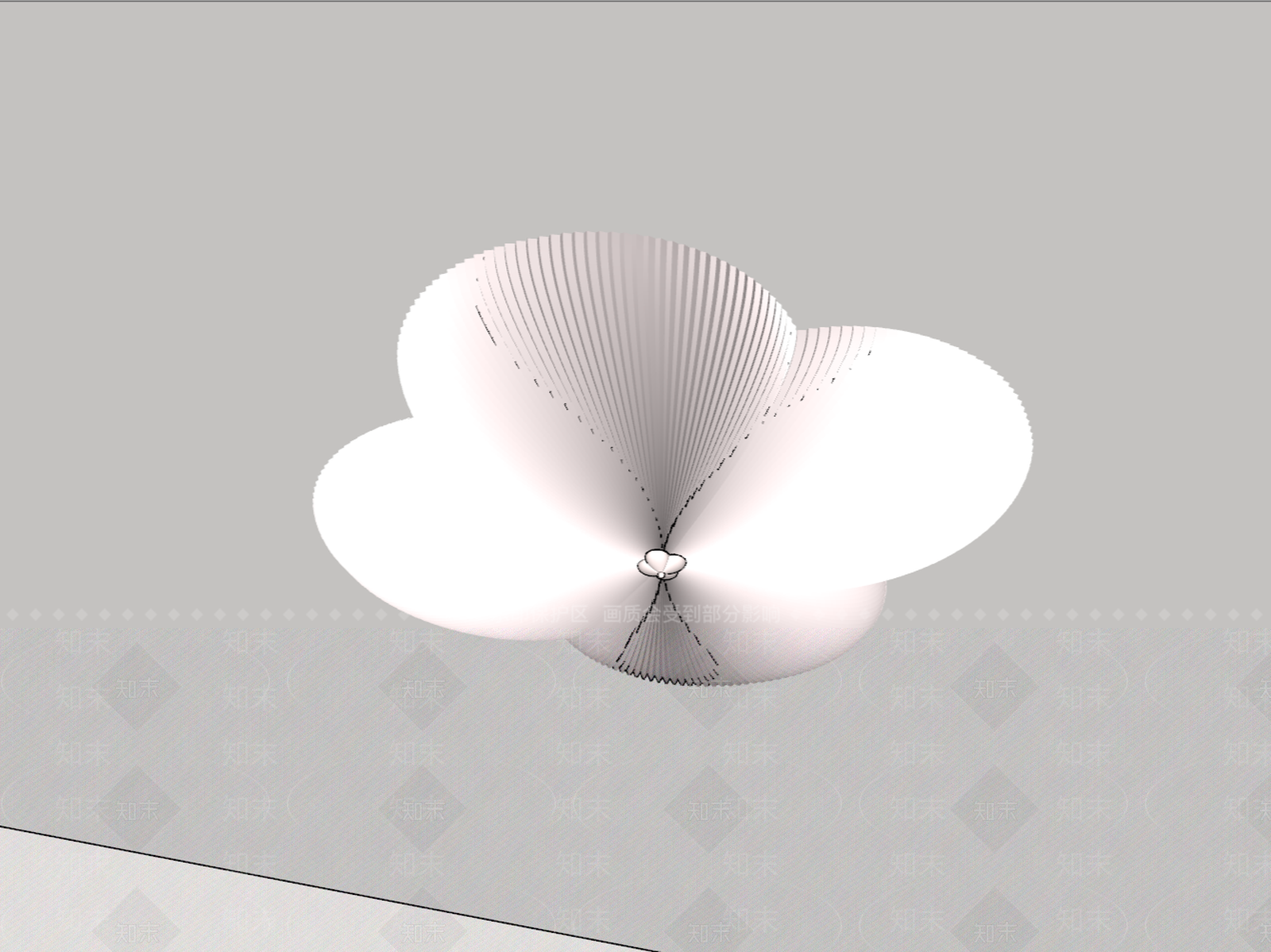 现代奶油吸顶灯SU模型下载【ID:1199705717】