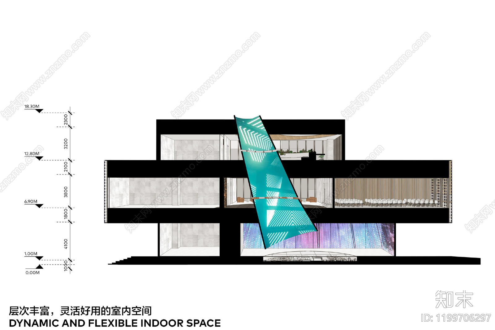 现代简约游客中心建筑下载【ID:1199706297】