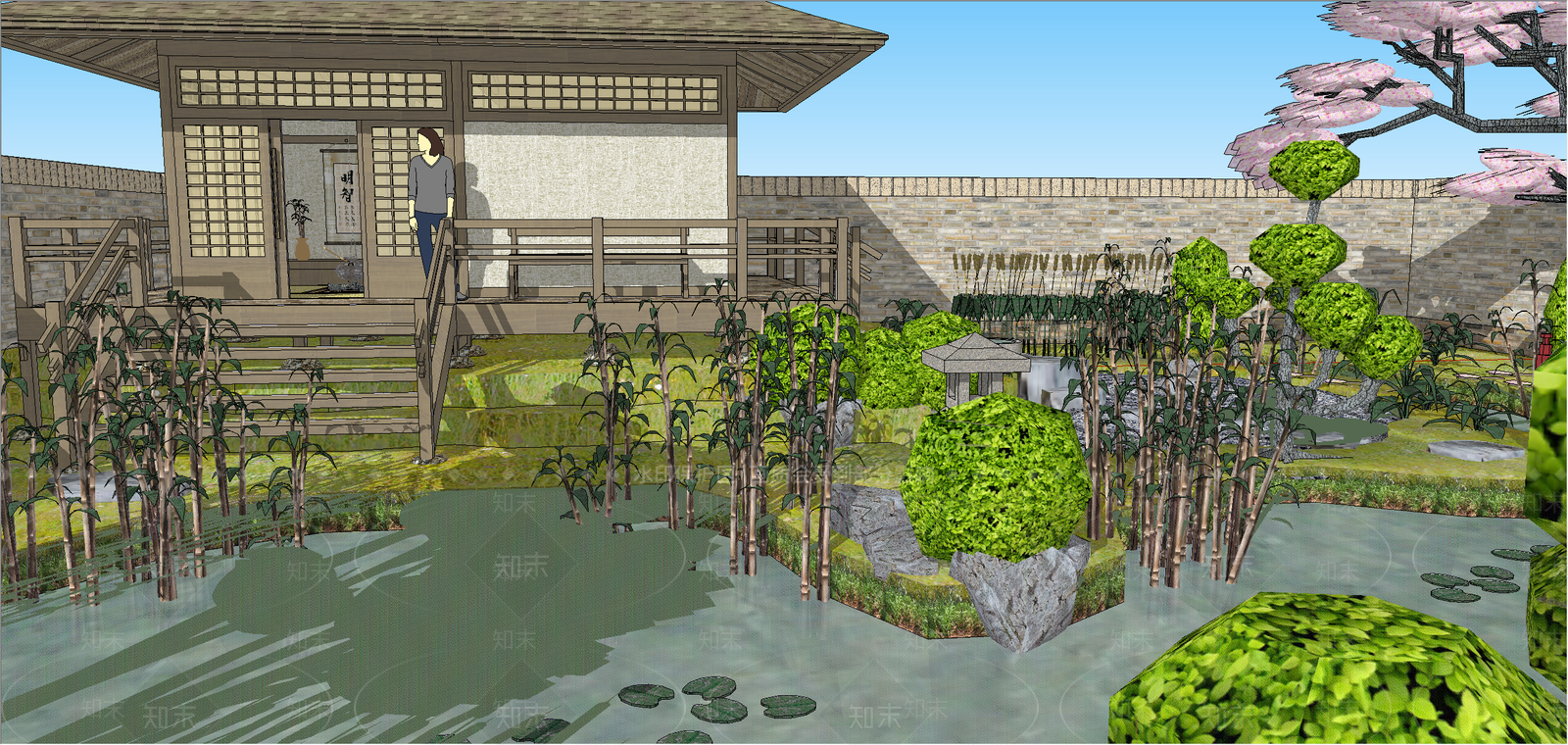现代乡村庭院SU模型下载【ID:1199706901】
