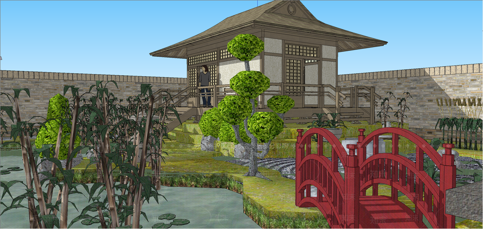 现代乡村庭院SU模型下载【ID:1199706901】