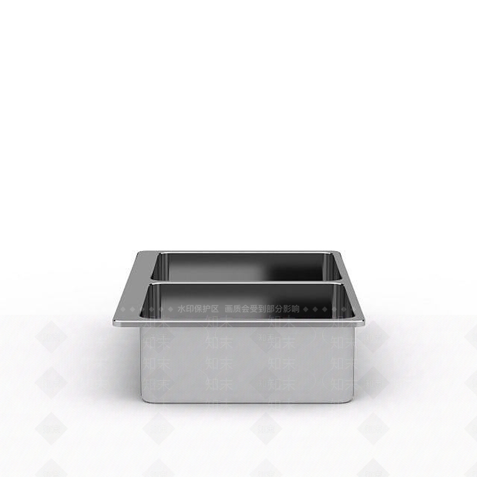 现代不锈钢水槽3D模型下载【ID:1199706858】