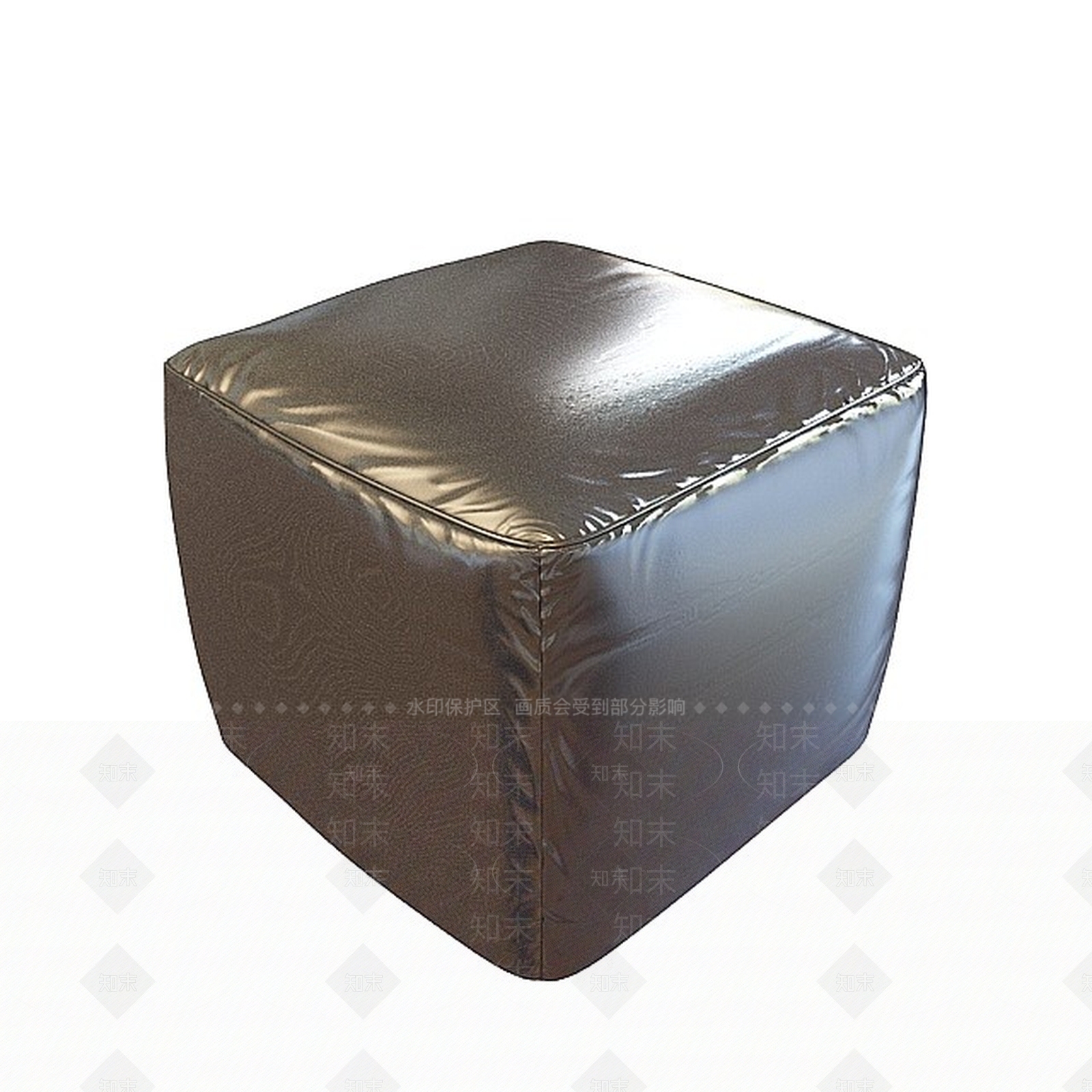 现代皮质沙发凳3D模型下载【ID:1199707279】