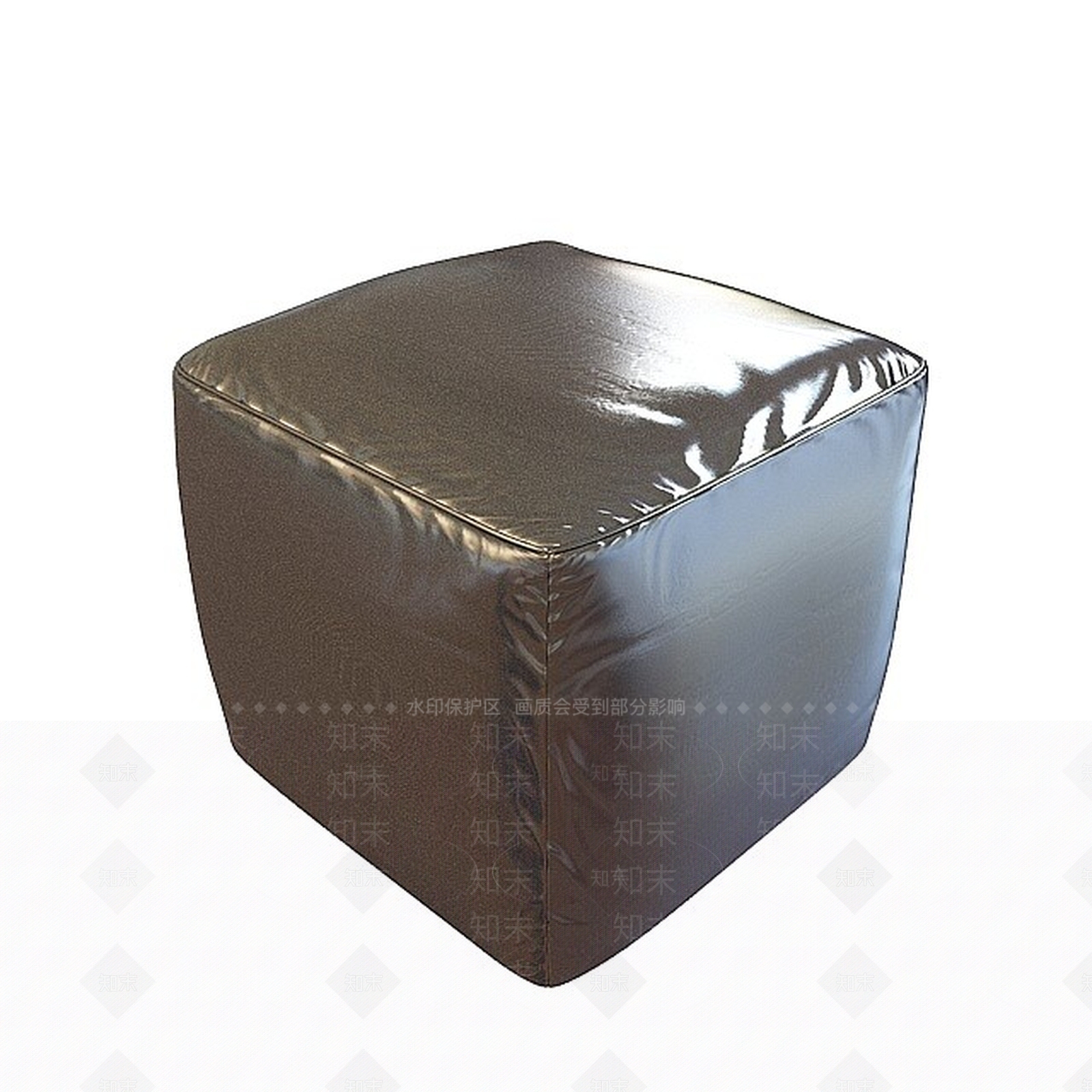 现代皮质沙发凳3D模型下载【ID:1199707279】