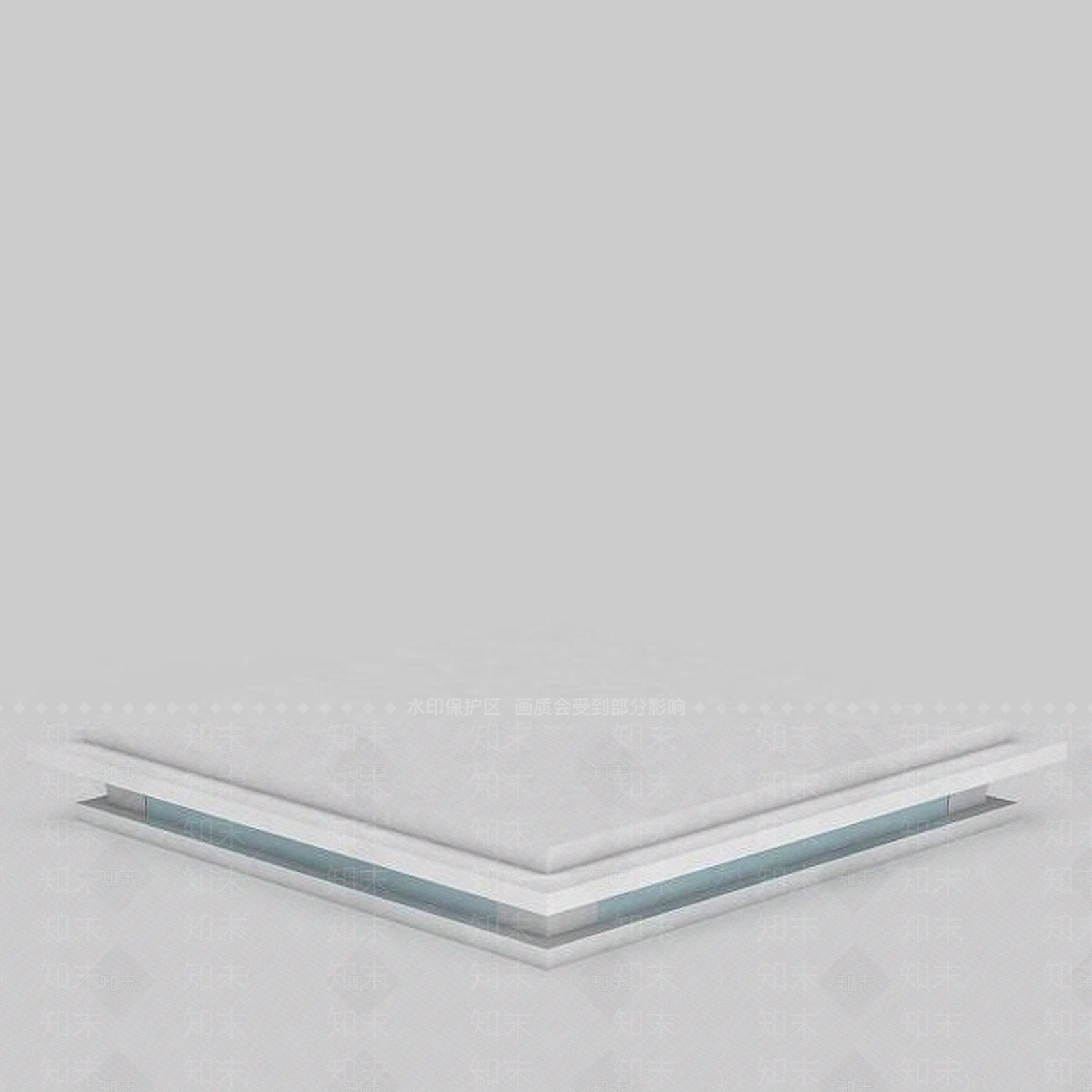 现代方形吸顶灯3D模型下载【ID:1199707485】