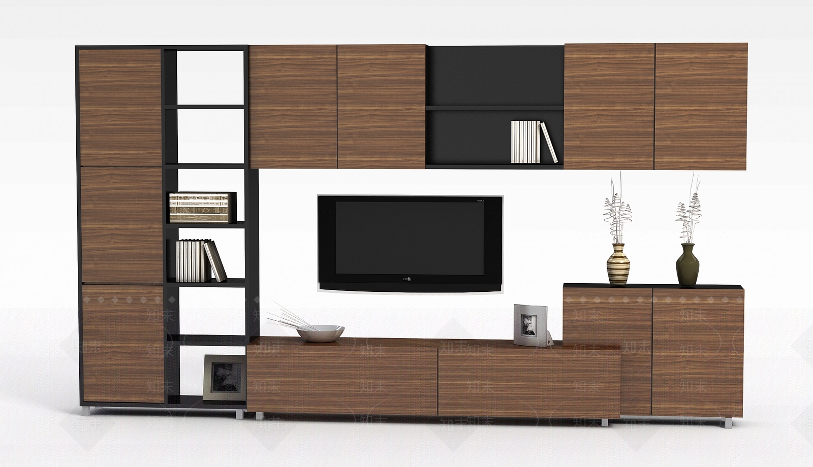 欧式古典欧式实木电视柜背景墙3D模型下载【ID:1199708406】