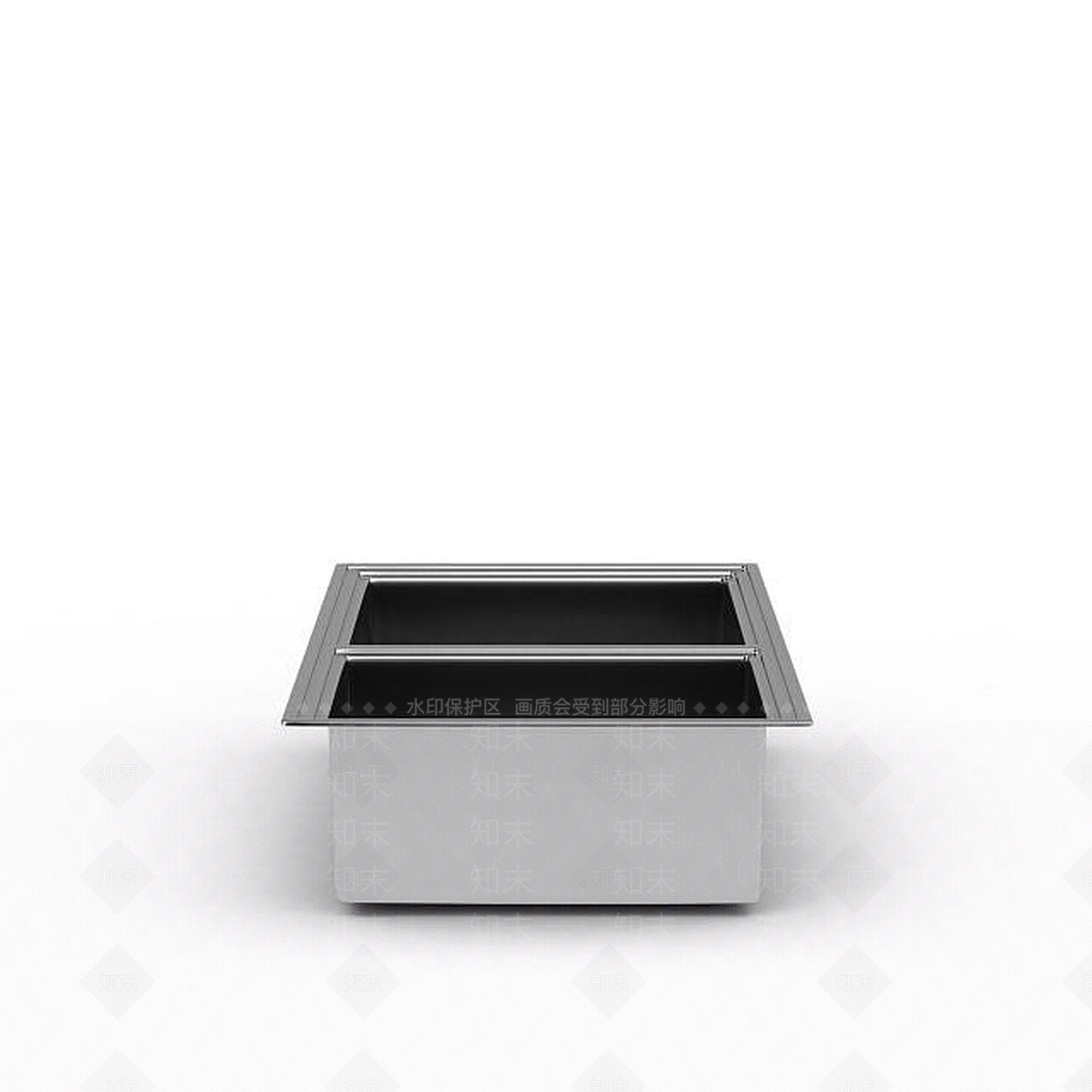 现代双盆水槽3D模型下载【ID:1199709492】