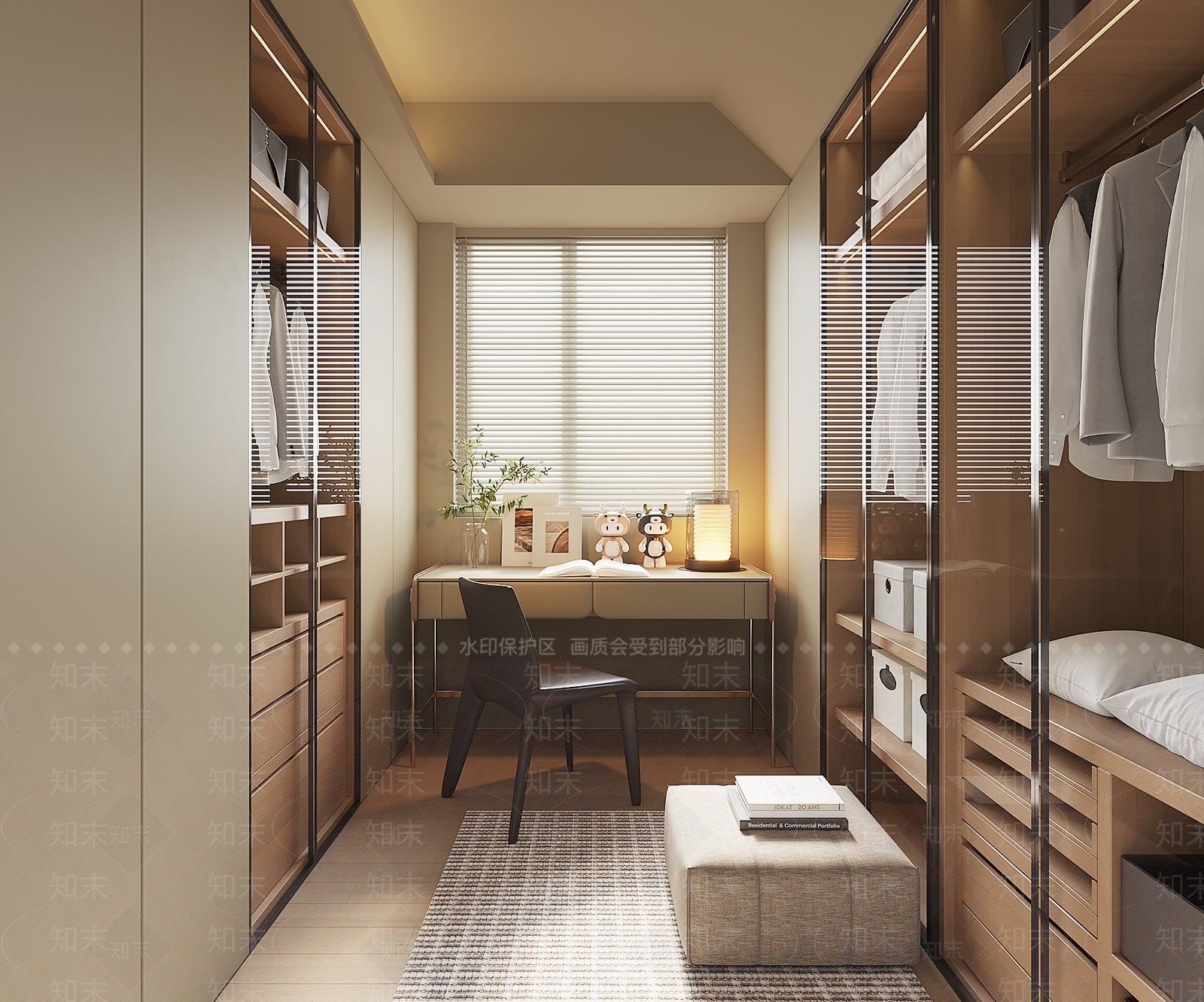 现代衣帽间3D模型下载【ID:1199711334】