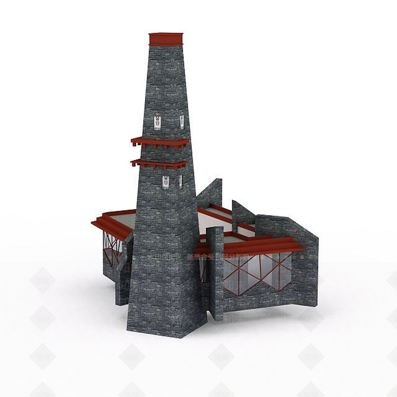 现代塔楼3D模型下载【ID:1199711004】