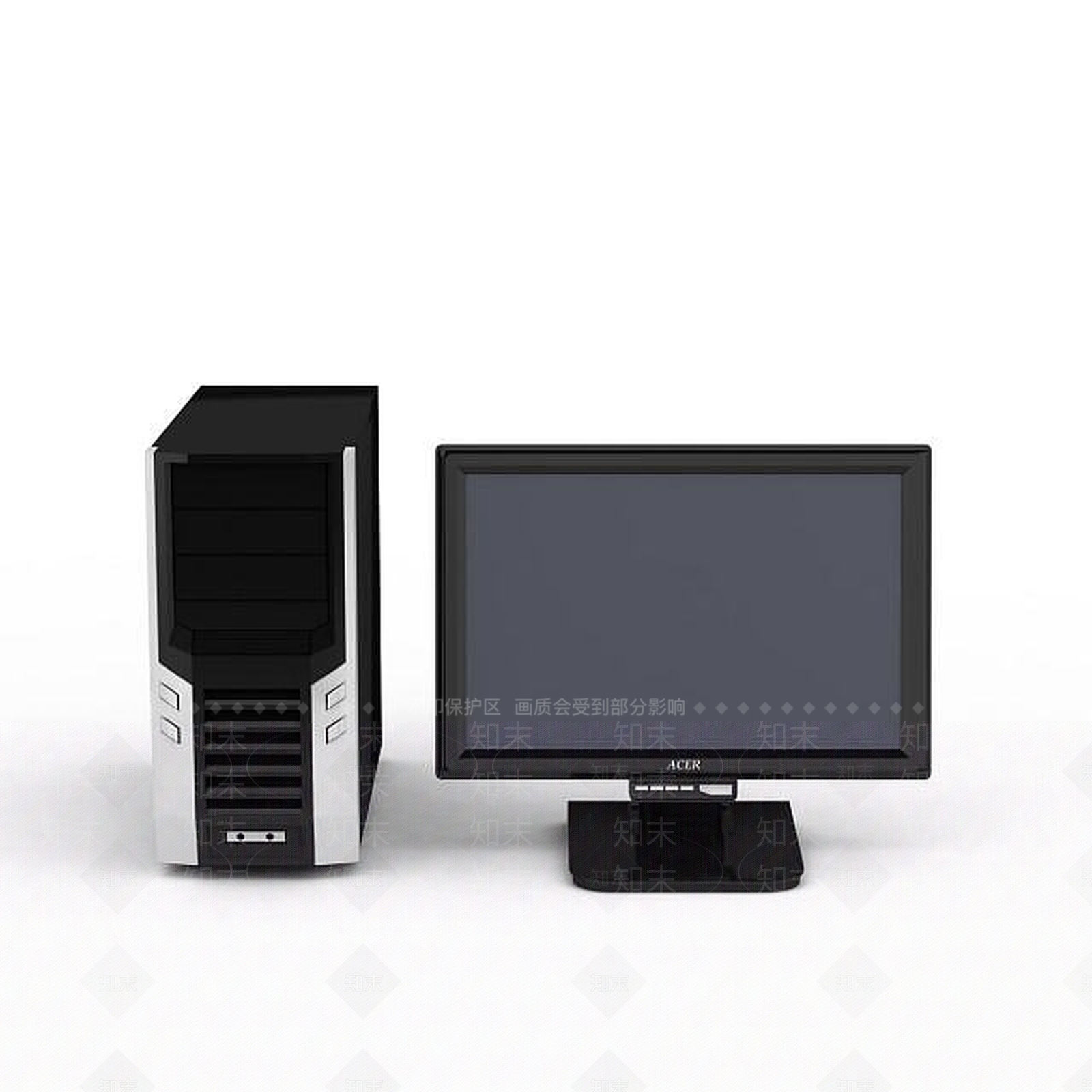 现代宏碁Acer电脑主机显示器3D模型下载【ID:1199714003】