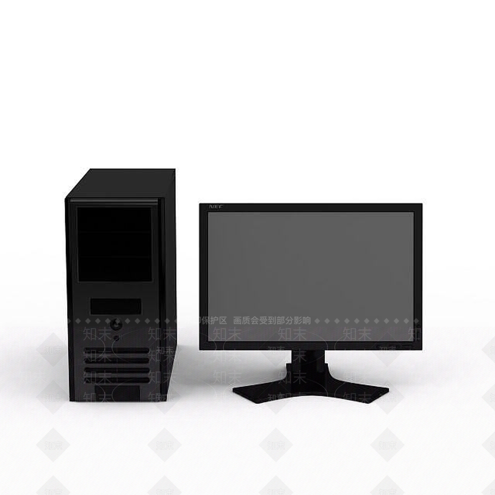 现代电脑主机显示器3D模型下载【ID:1199716182】
