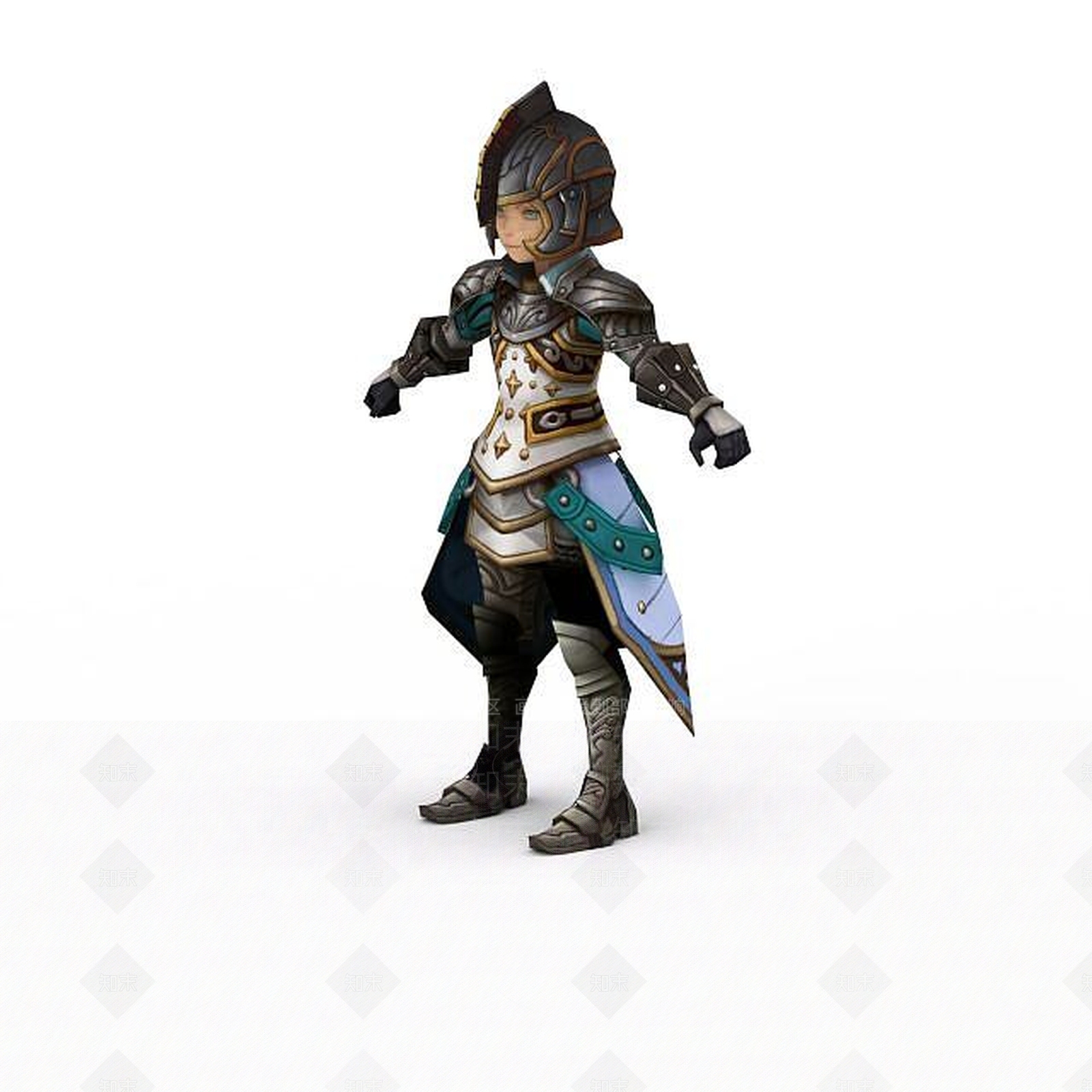 现代龙之谷牧师游戏人物3D模型下载【ID:1199718980】