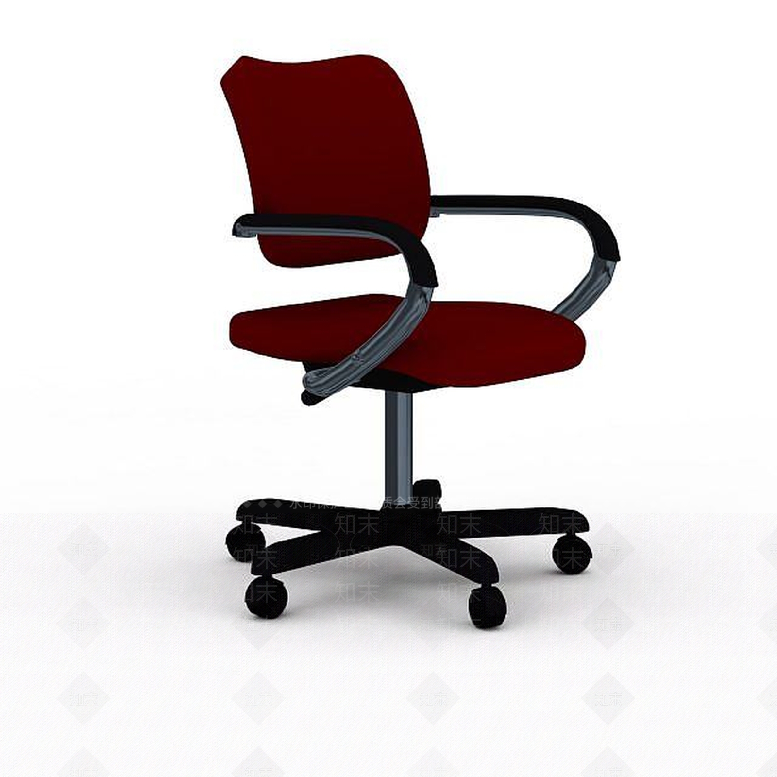 现代红色办公转椅3D模型下载【ID:1199719268】