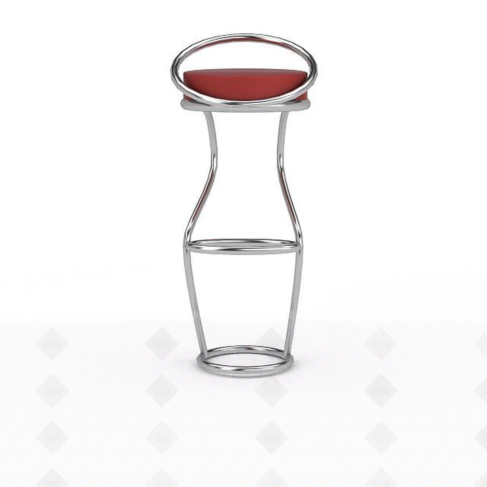 现代创意红色软包吧椅3D模型下载【ID:1199719314】