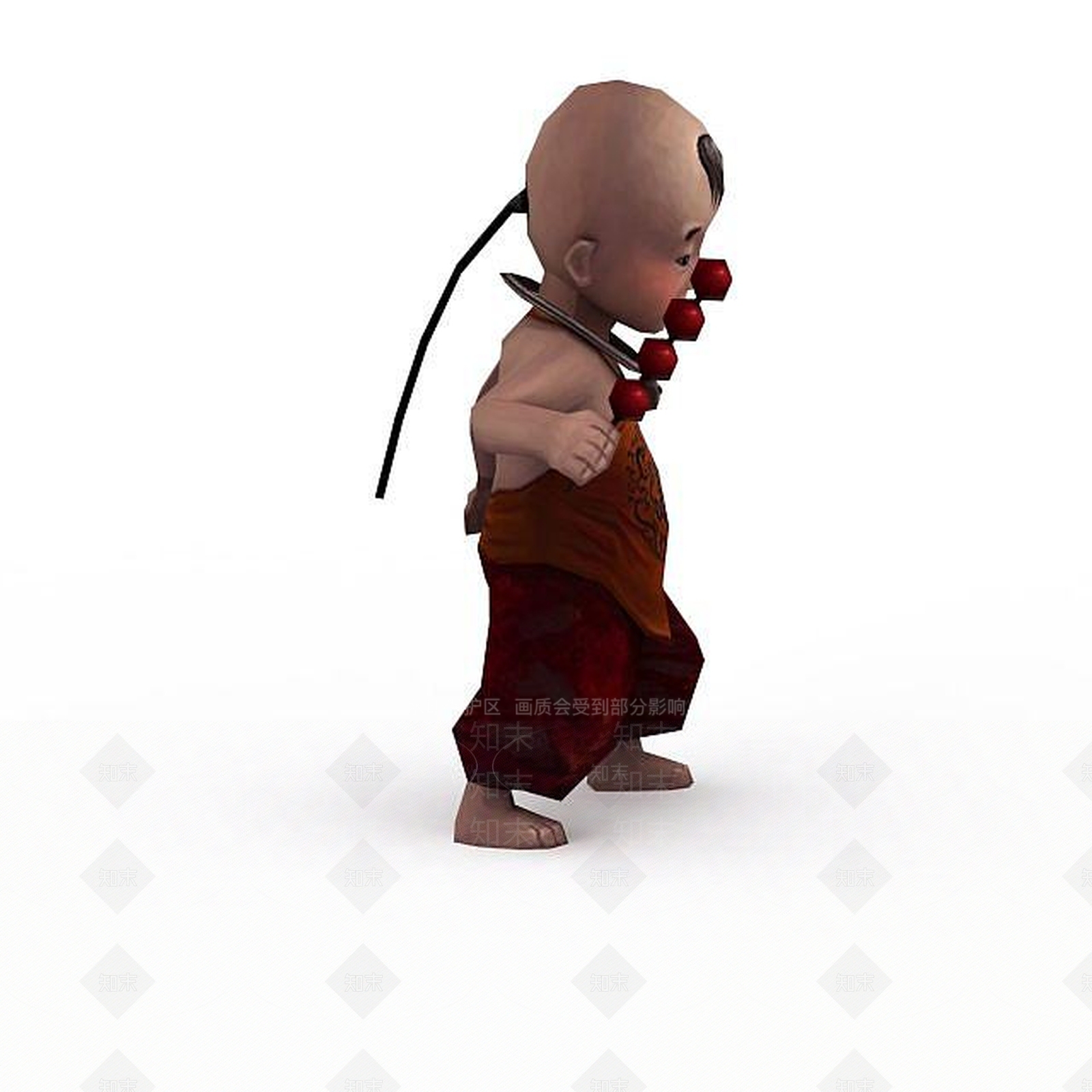 现代佛本是道游戏人物3D模型下载【ID:1199720962】