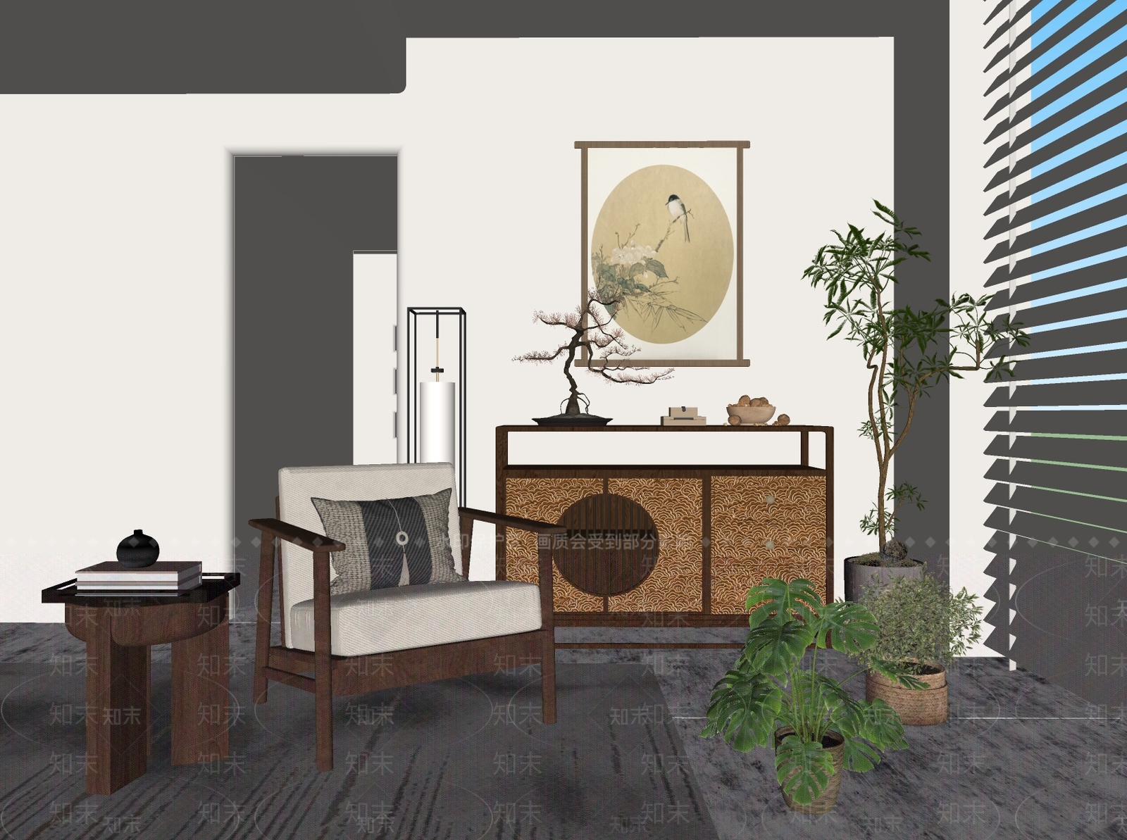 新中式斗柜SU模型下载【ID:1199721345】