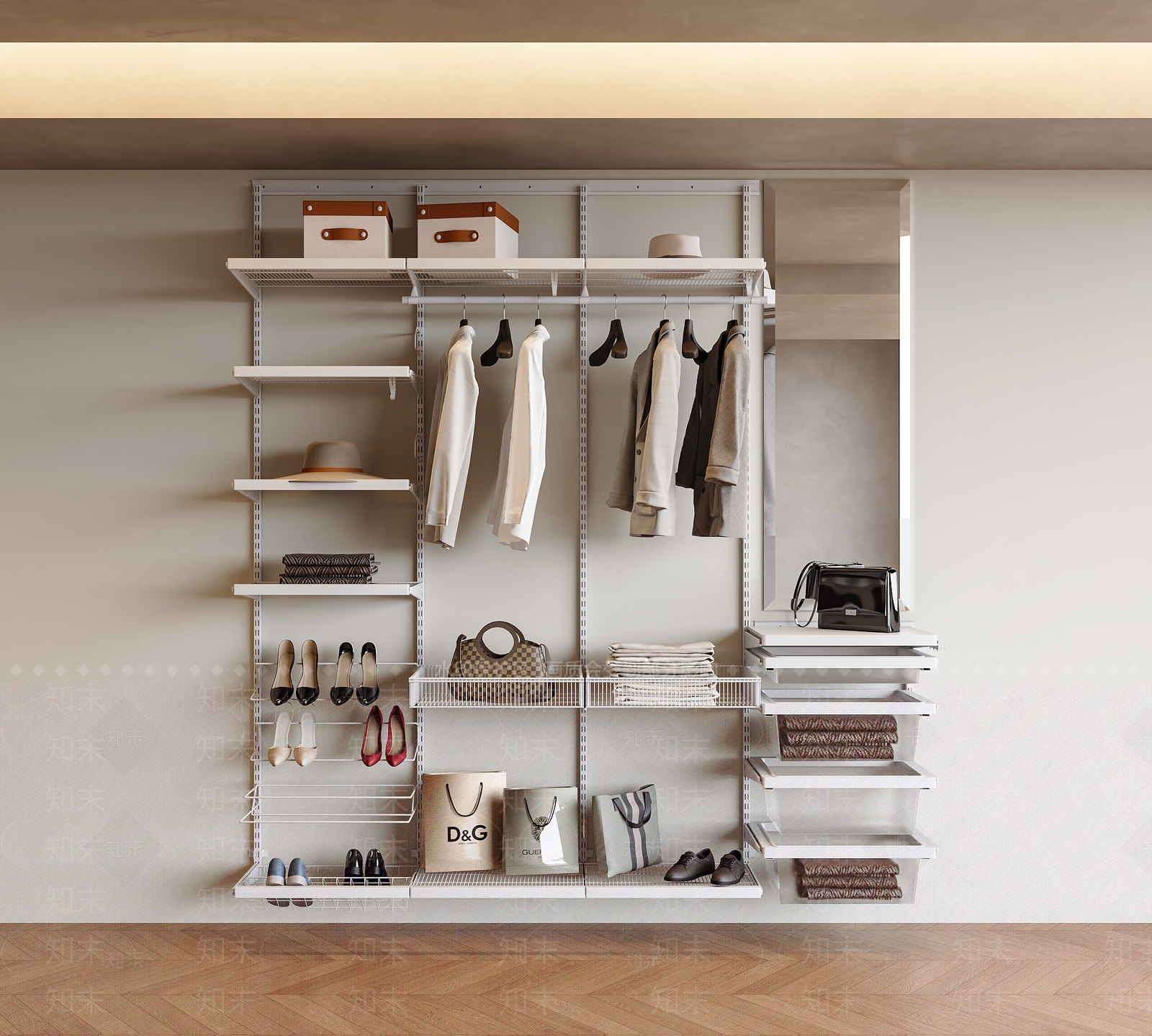 现代衣柜SU模型下载【ID:1199721960】