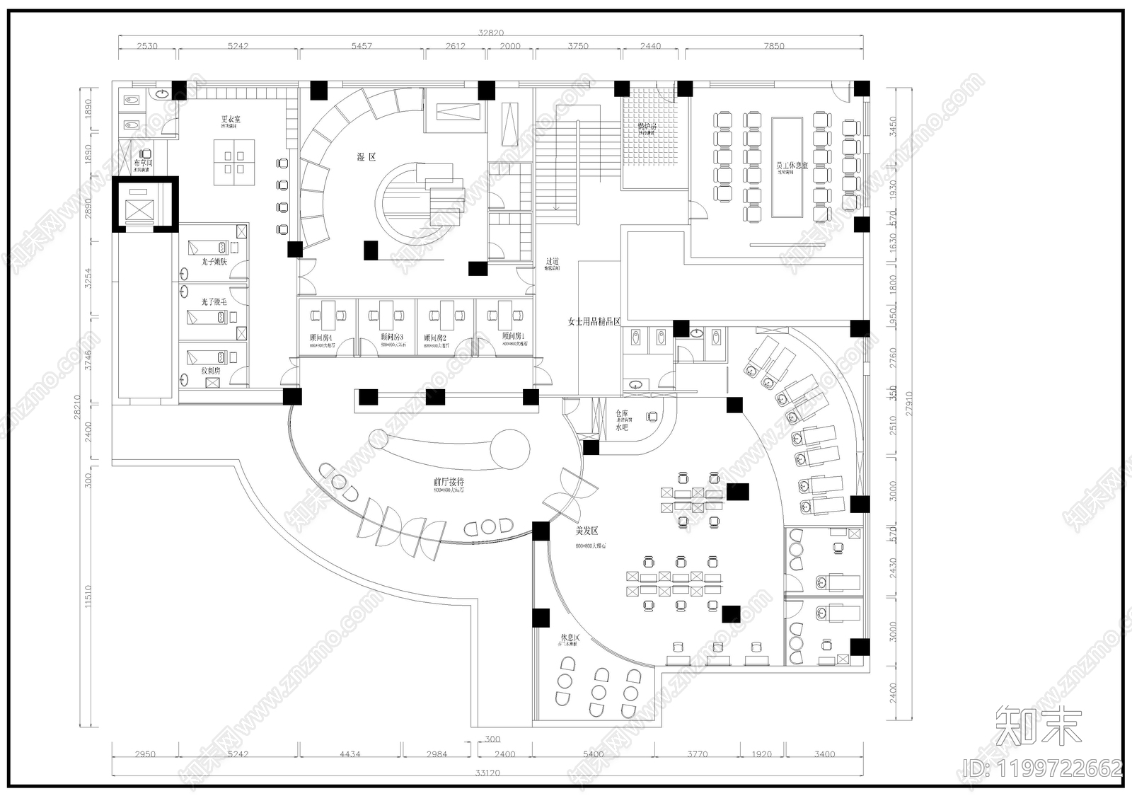 现代其他公共空间cad施工图下载【ID:1199722662】
