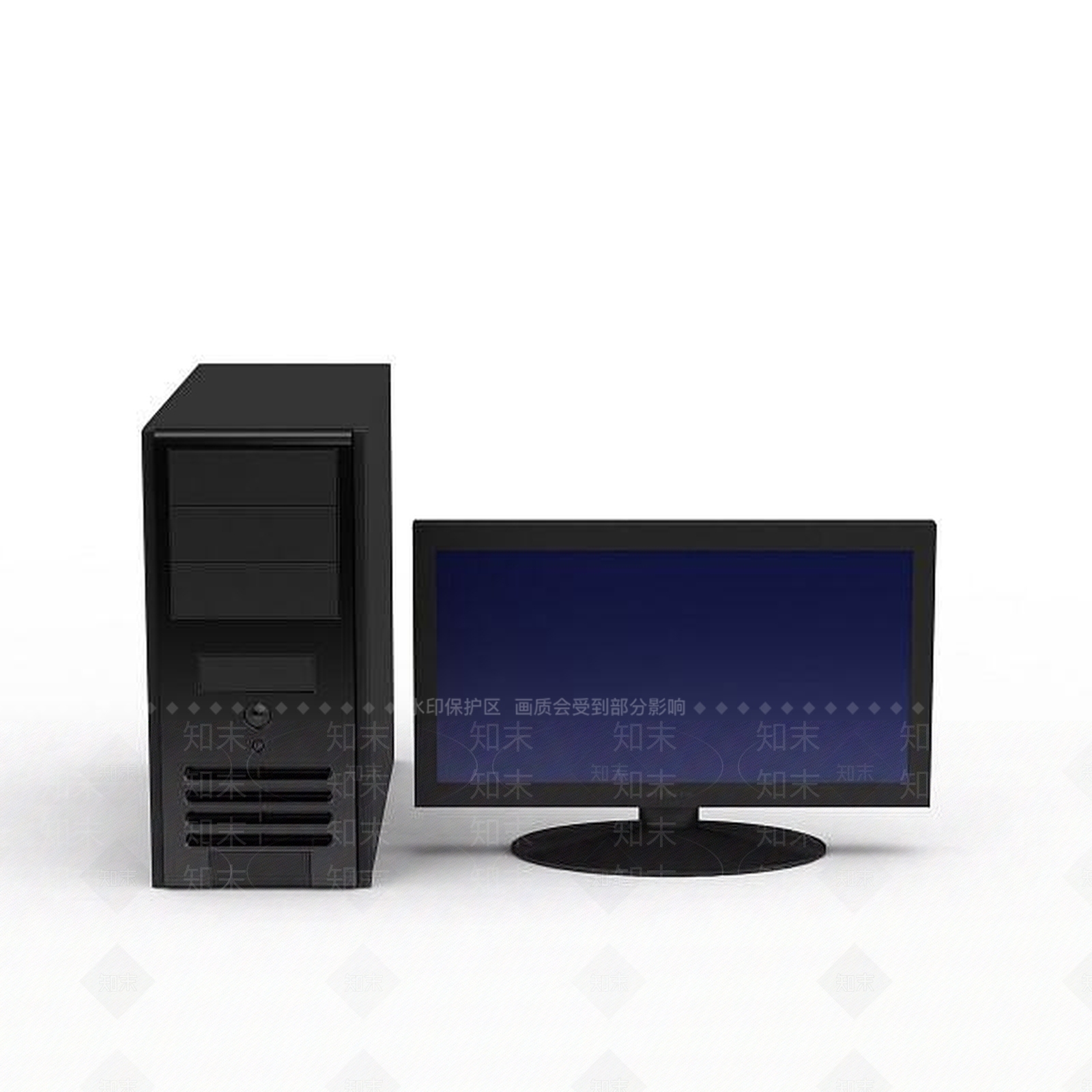 现代台式机电脑3D模型下载【ID:1199725392】