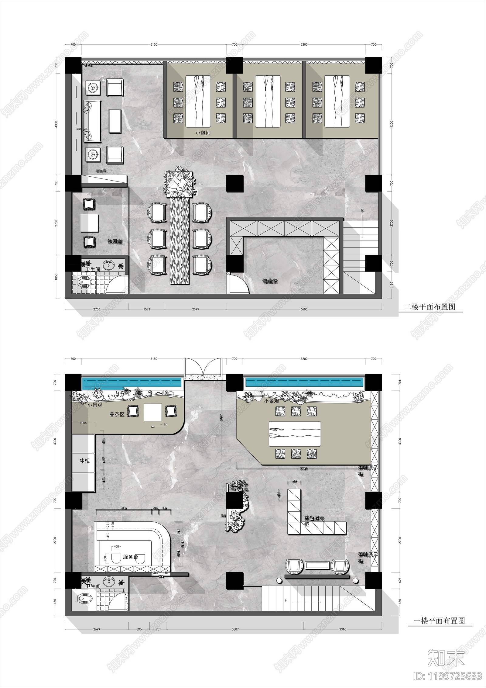 现代新中式商场施工图下载【ID:1199725633】