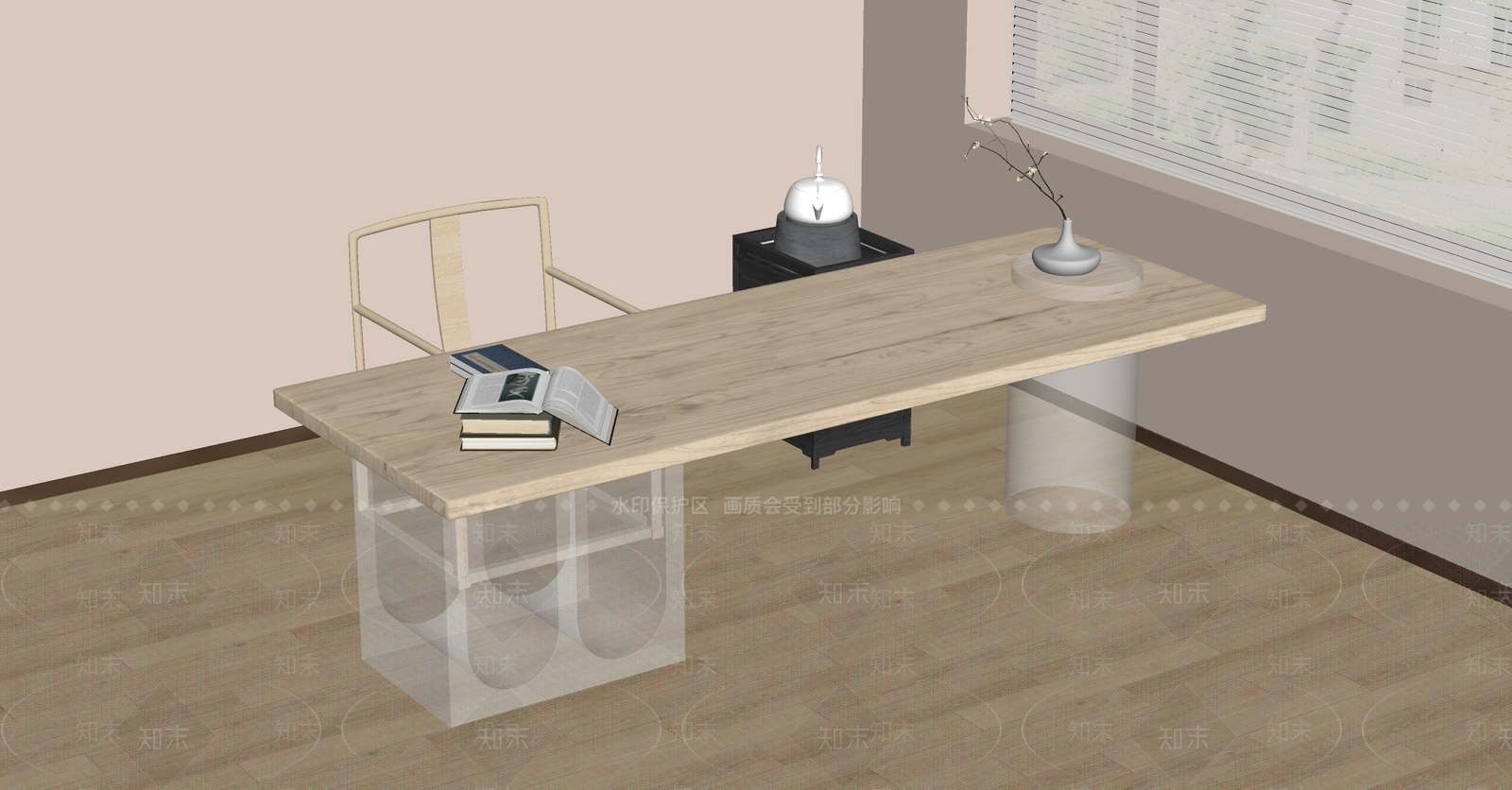 新中式茶桌椅SU模型下载【ID:1199726130】