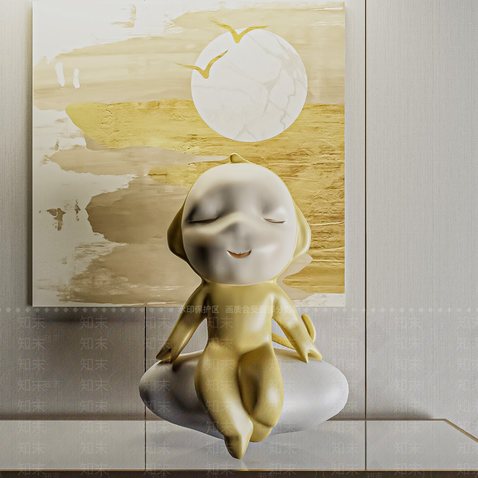 现代简约摆件组合3D模型下载【ID:1199726676】