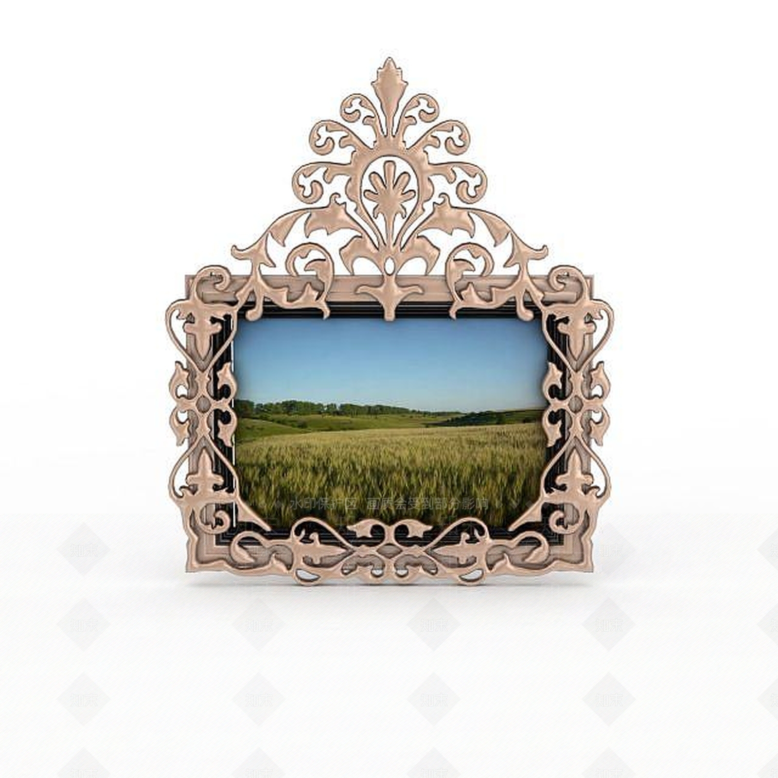 现代精美镂空雕花相框3D模型下载【ID:1199727289】