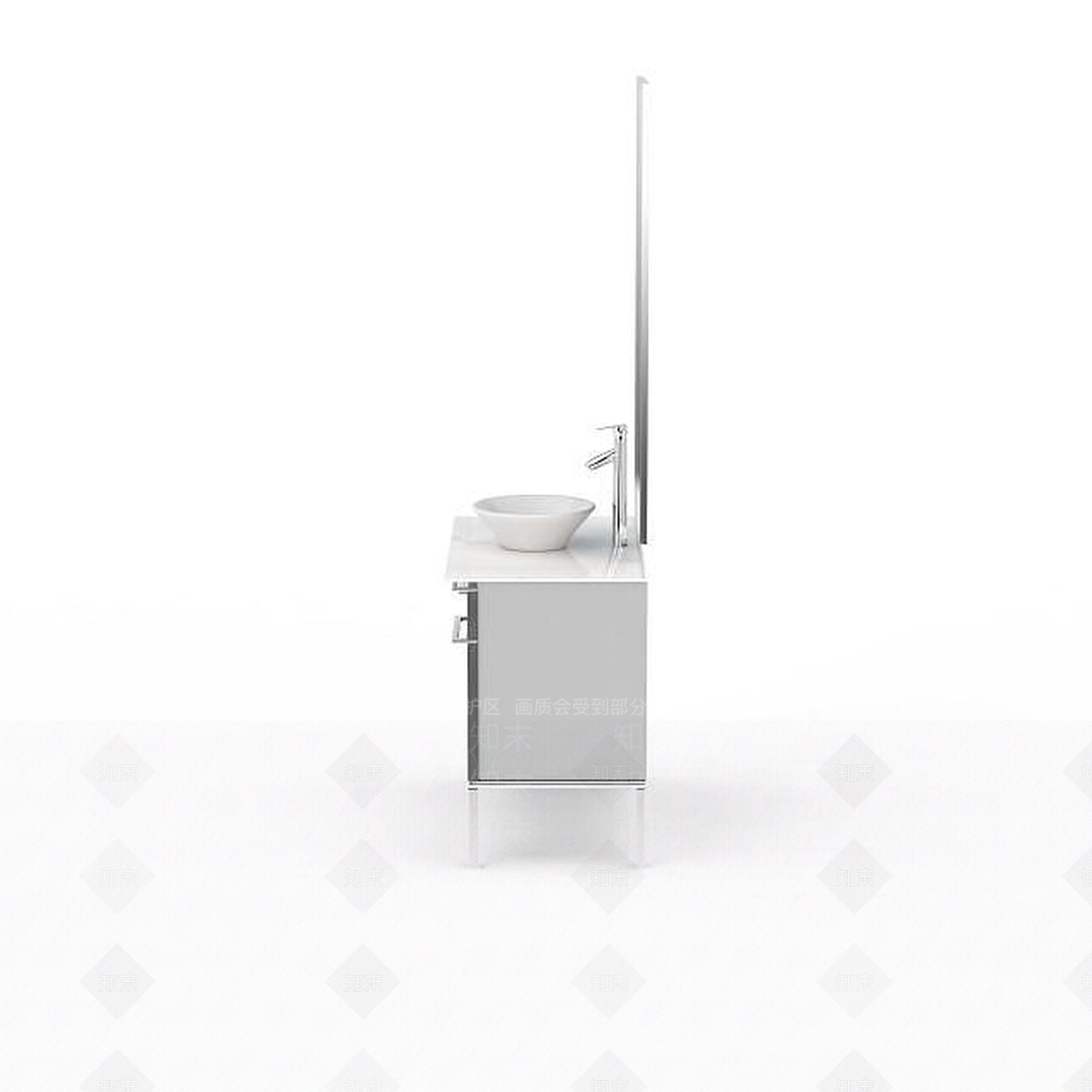 现代简约黑白拼色洗手台3D模型下载【ID:1199727382】