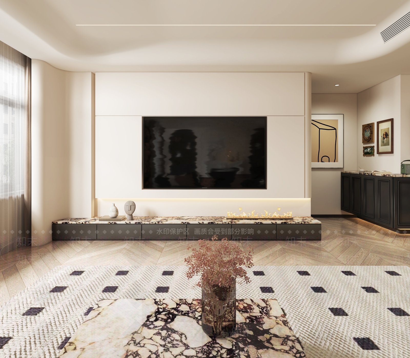 法式轻奢客餐厅3D模型下载【ID:1199727682】