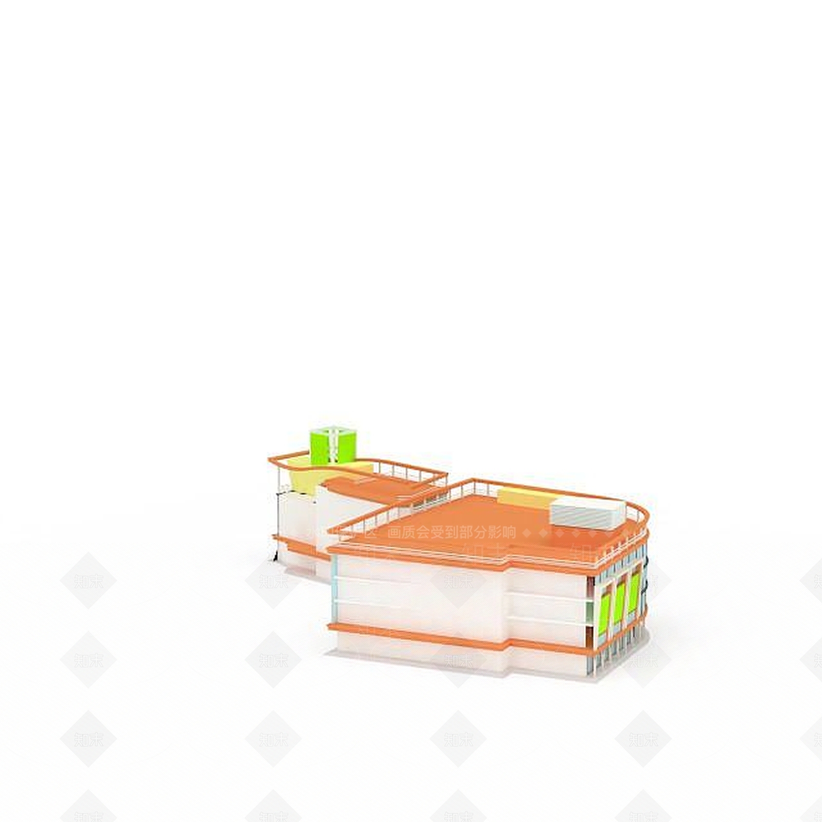 现代商业街3D模型下载【ID:1199728067】