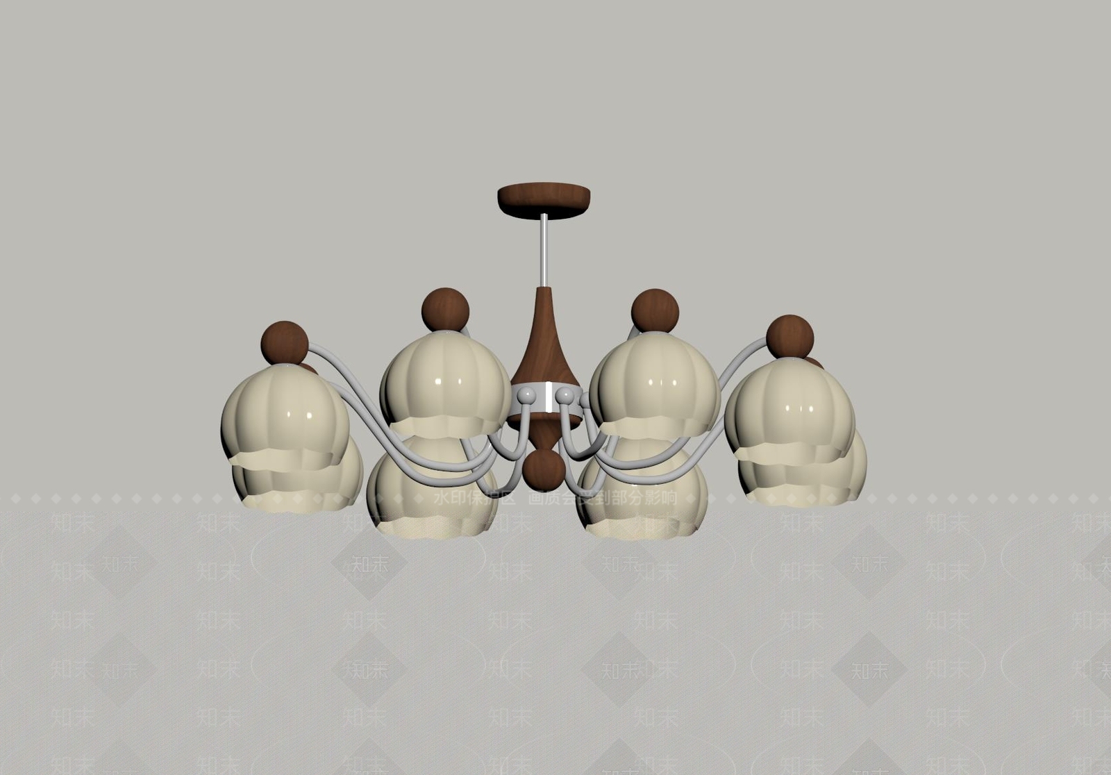 现代中古吊灯SU模型下载【ID:1199728688】