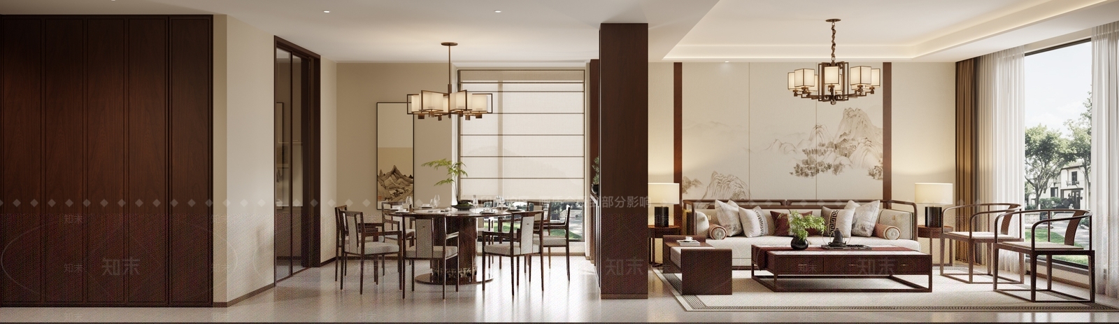 新中式中式家居客厅3D模型下载【ID:1199731589】