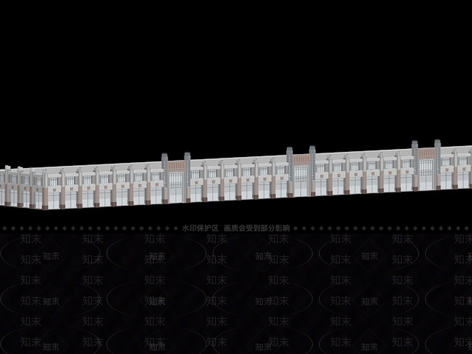 现代商业街3D模型下载【ID:1199730745】